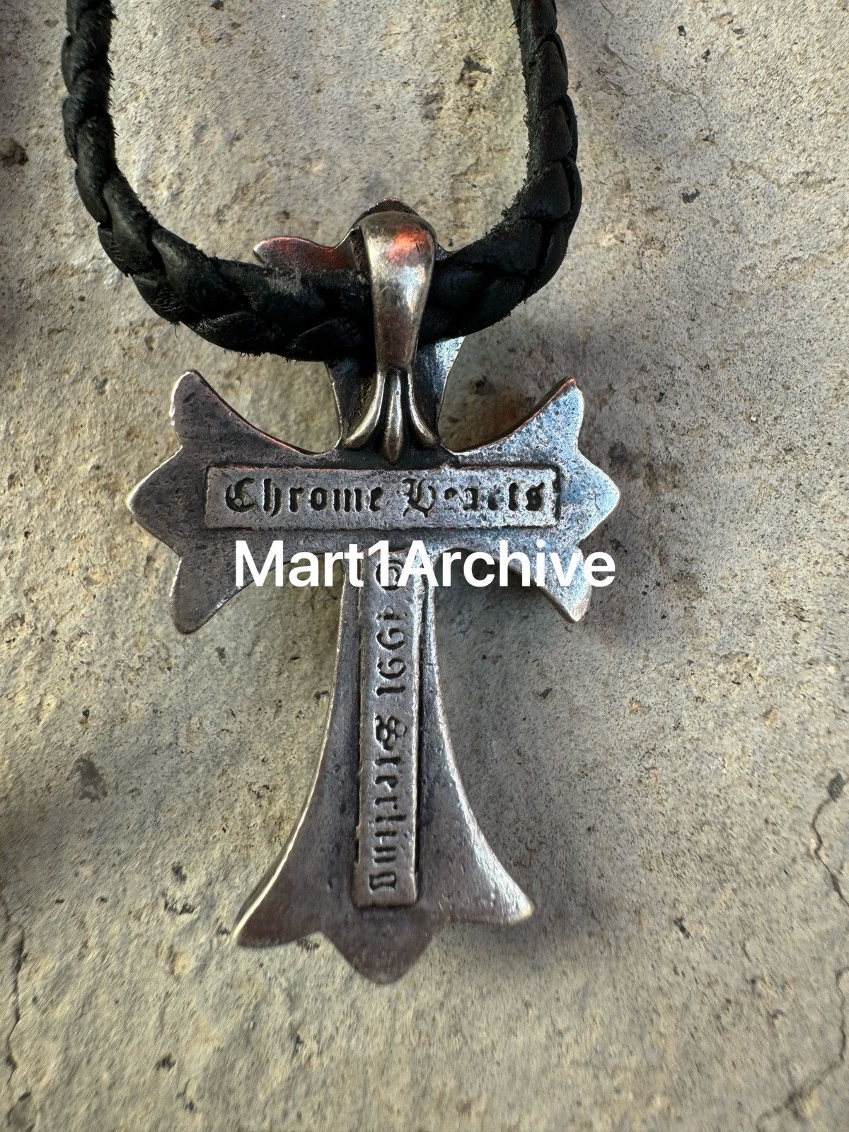 Chrome Hearts Chrome Hearts Leather Cord Cross Necklace Size ONE SIZE - 4 Thumbnail