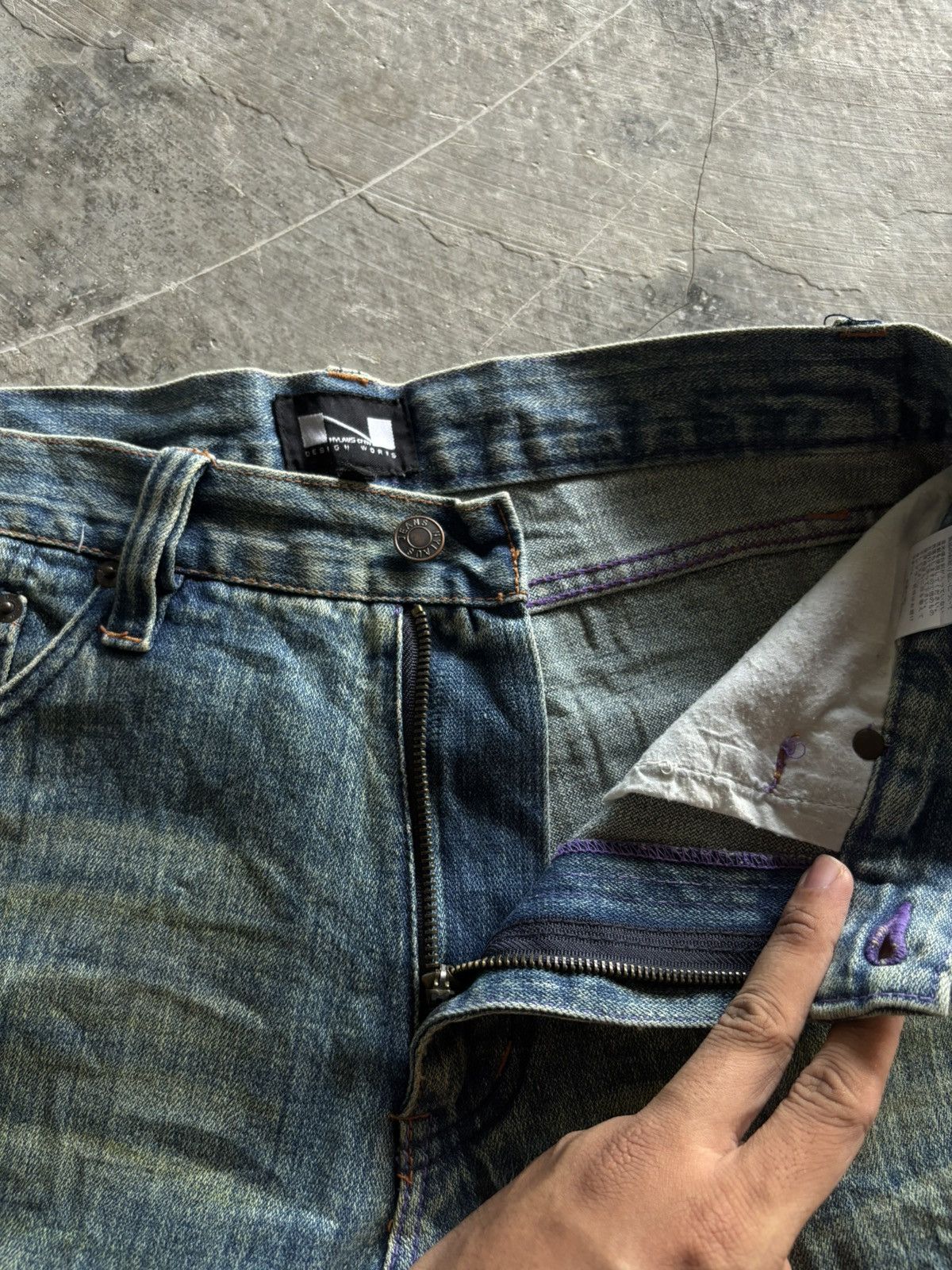 If Six Was Nine NYLAUS flare distressed rusty wash punk grunge japanese Size US 32 / EU 48 - 5 Thumbnail