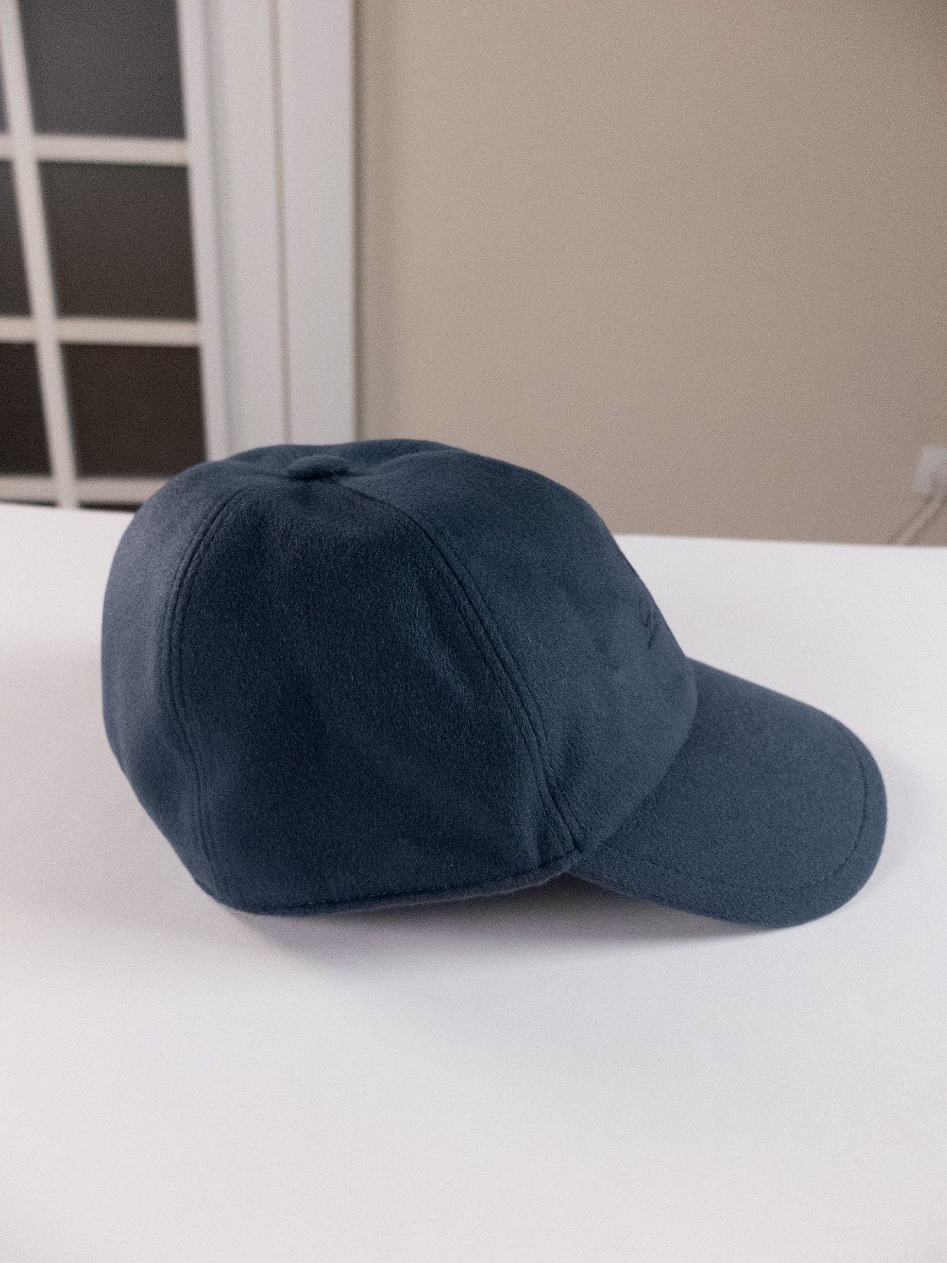 Loro Piana LORO PIANA blue velvet cashmere baseball cap Medium Size ONE SIZE - 3 Thumbnail