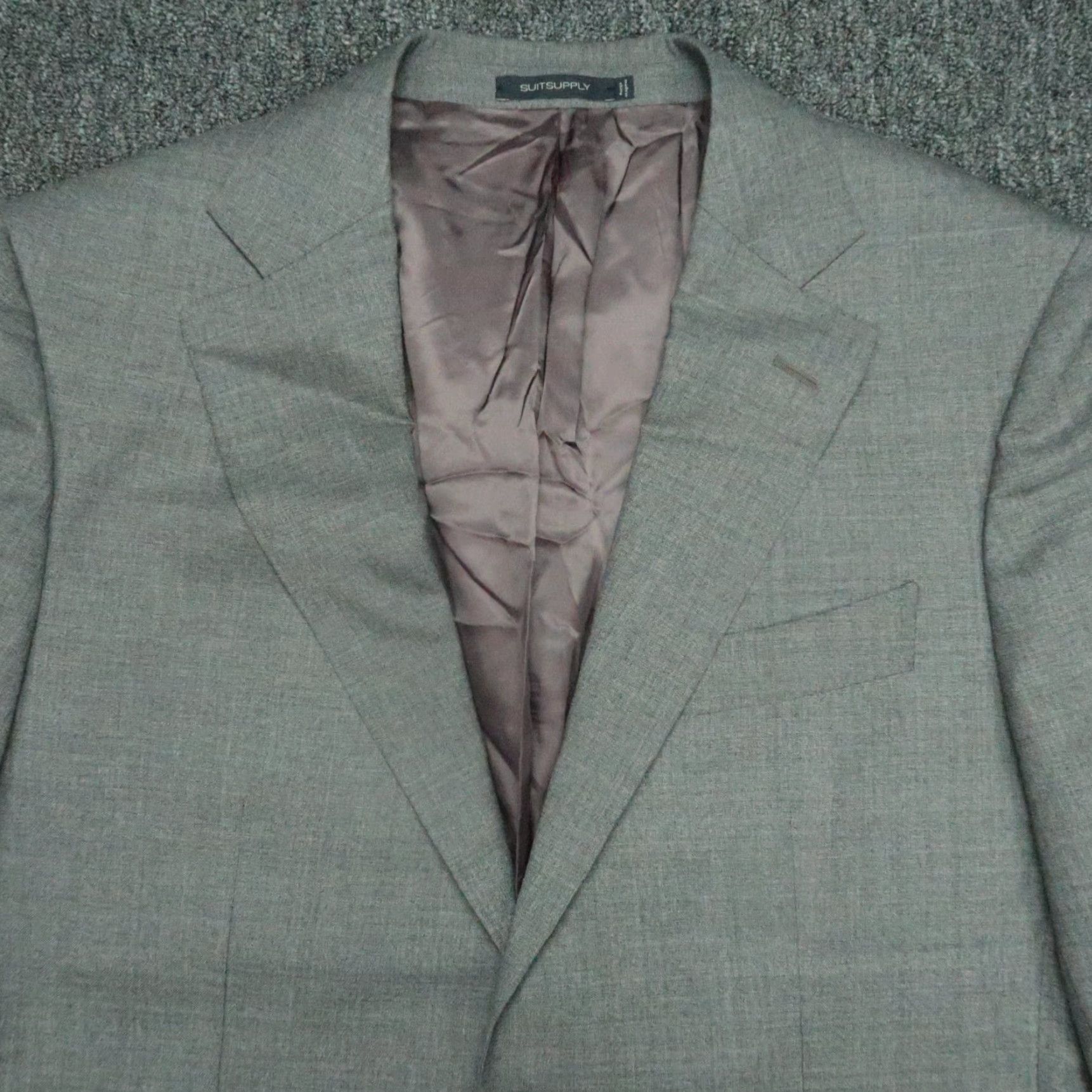 Suitsupply Suitsupply Blazer Men 44R Slim Fit Mid Gray Pure Wool Double-Vented Business Casual Size 44R - 2 Thumbnail