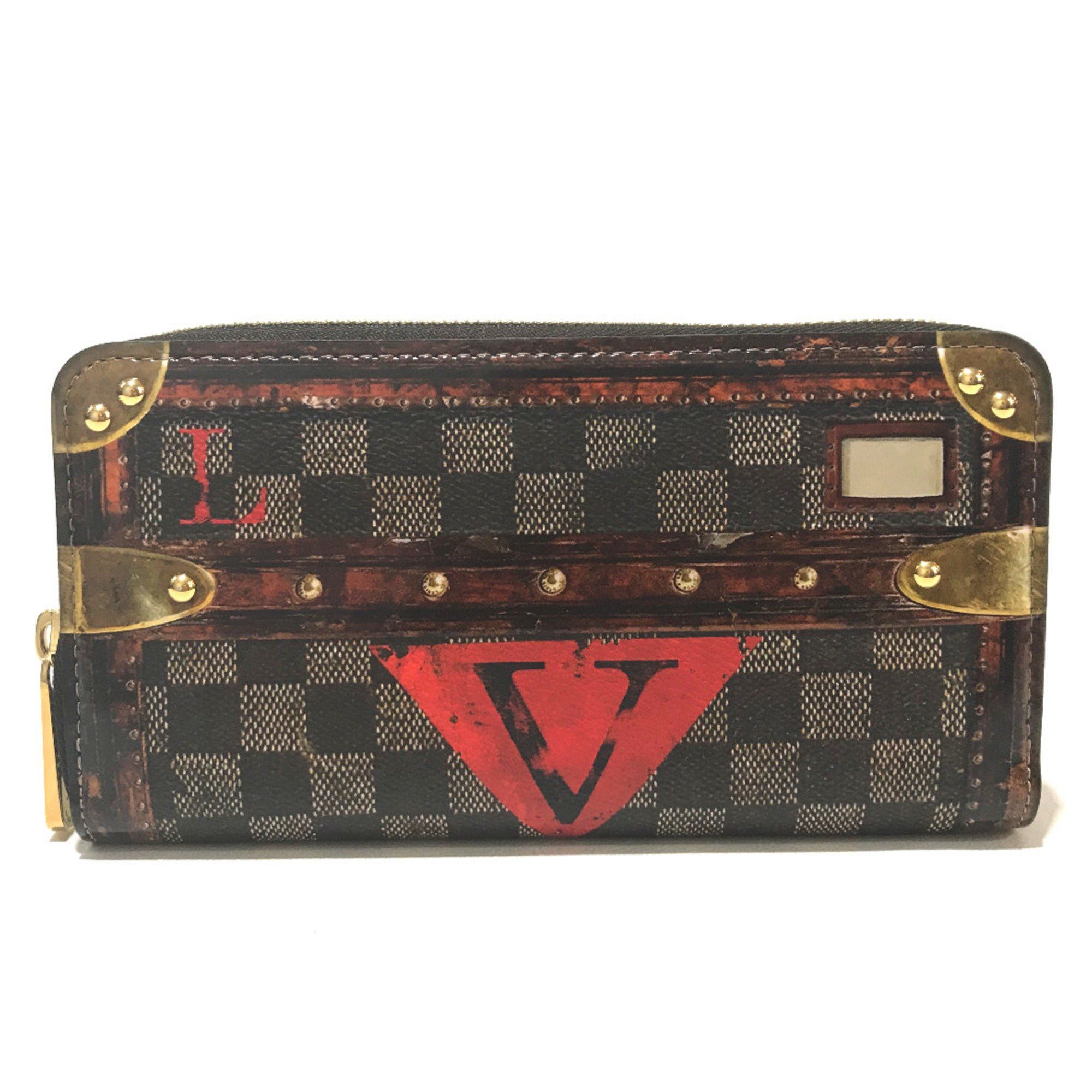 Louis Vuitton Louis Vuitton M63490 Transform do Damier Zip Around Long Wallet Ebene Brown Size ONE SIZE - 1 Thumbnail