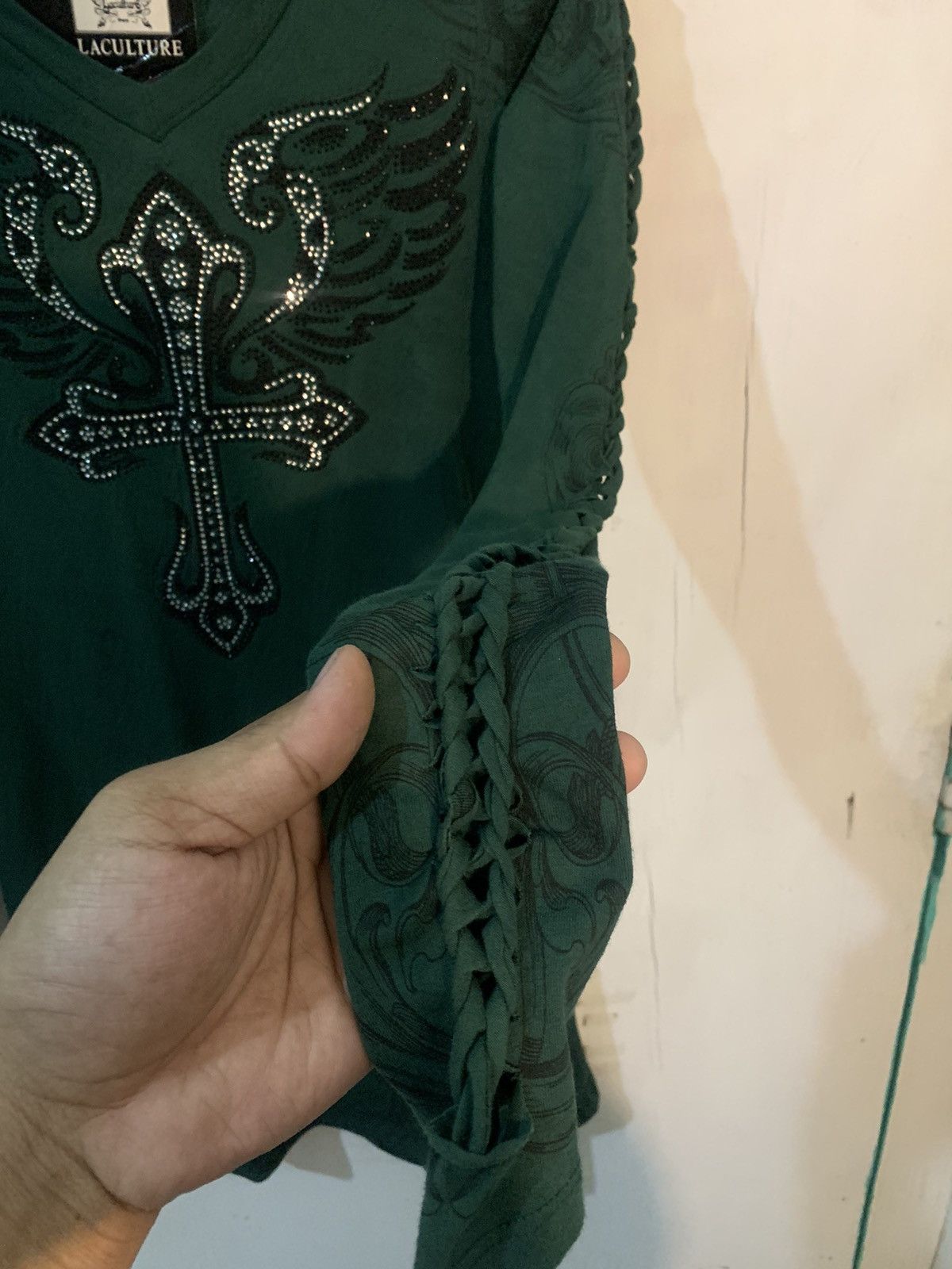 If Six Was Nine × Le Grande Bleu (L.G.B.) × Yasuyuki Ishii Tribal dress covered in crosses ifsixwasnine styel Size M / US 6-8 / IT 42-44 - 4 Thumbnail
