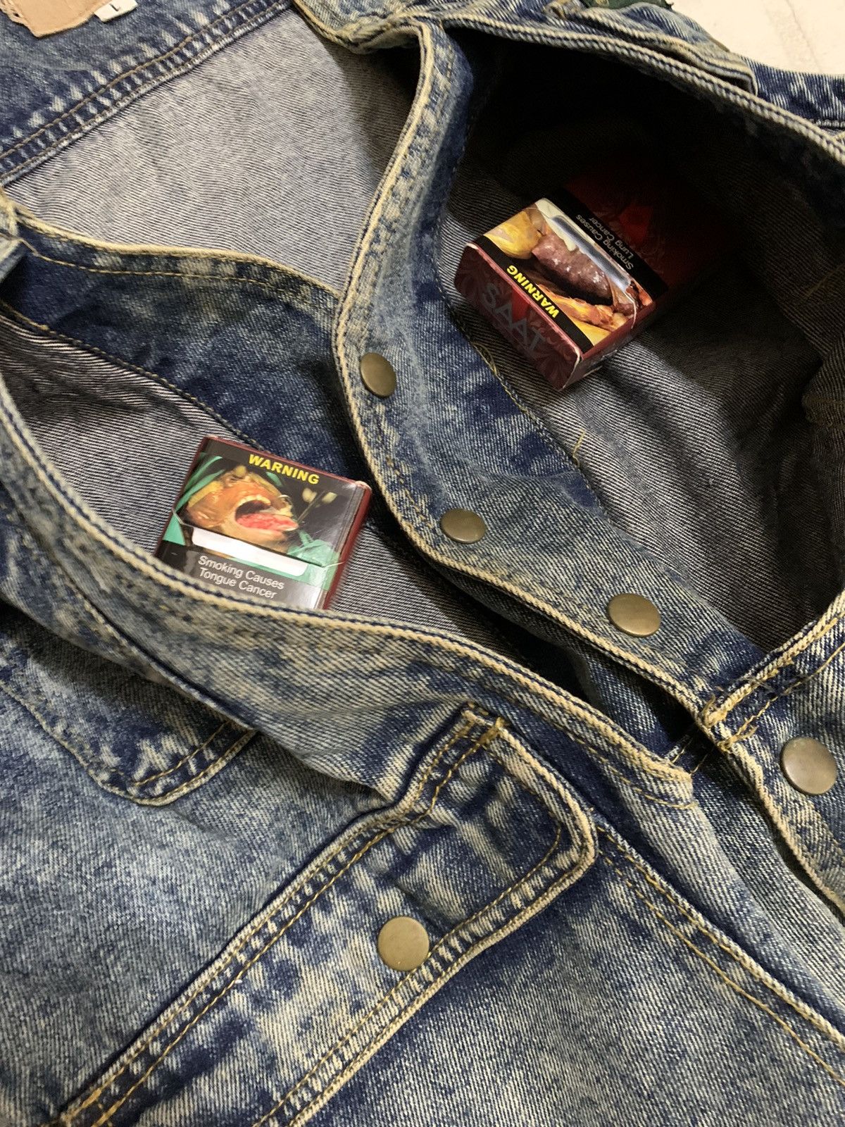 Hysteric Glamour Vintage Japanese Manx Tactical Biker/Trucker Denim Vest Size US M / EU 48-50 / 2 - 12 Thumbnail