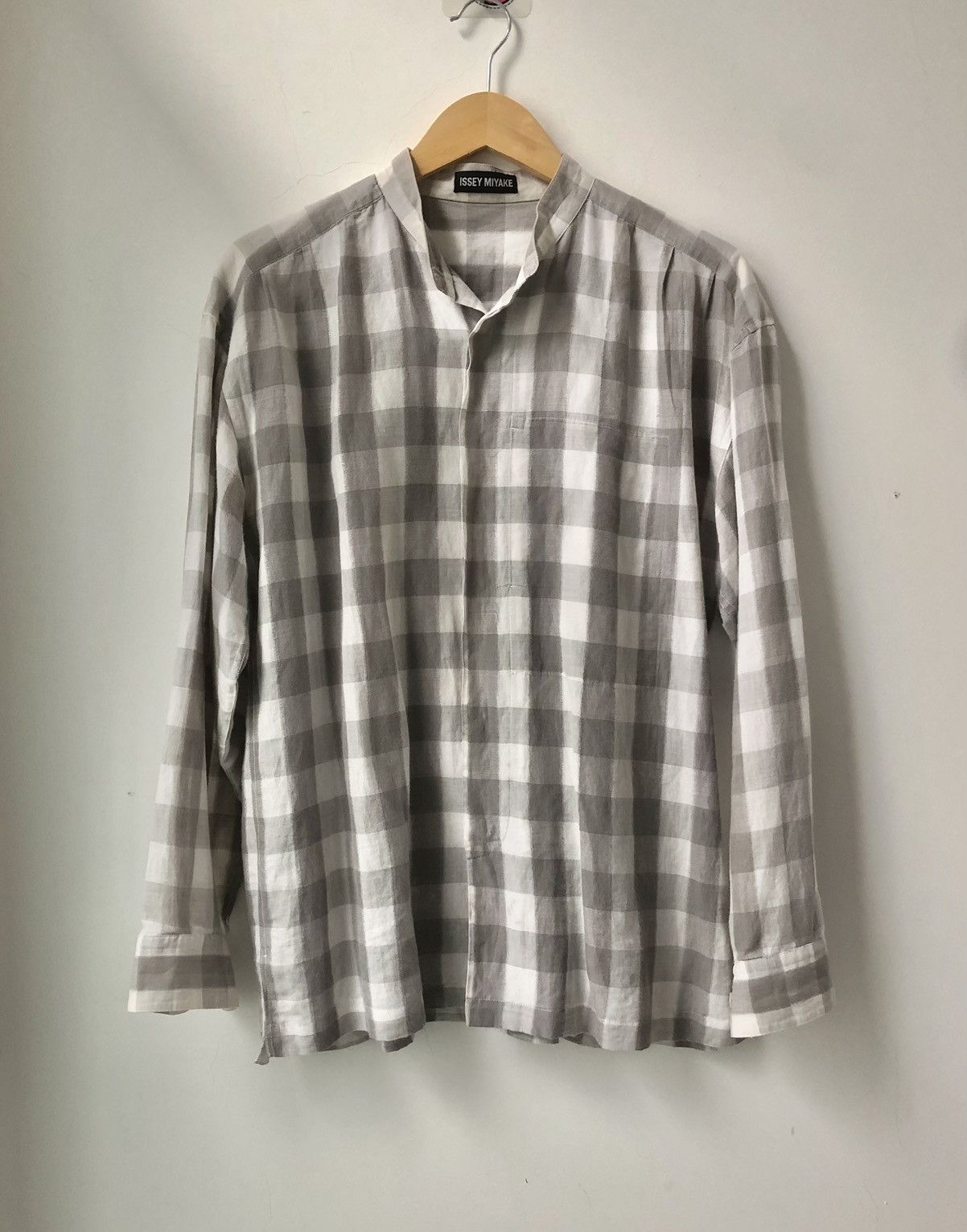 Issey Miyake Gingham linen shirt Size US M / EU 48-50 / 2 - 1 Thumbnail