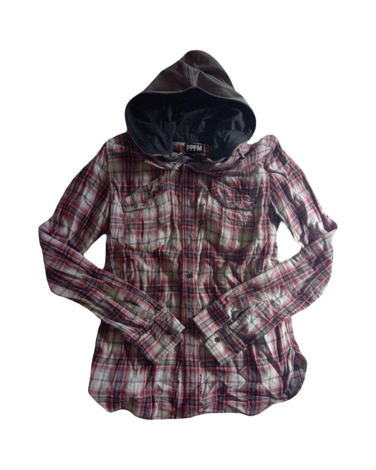Archive 00s PPFM Check Pattern Hoodie