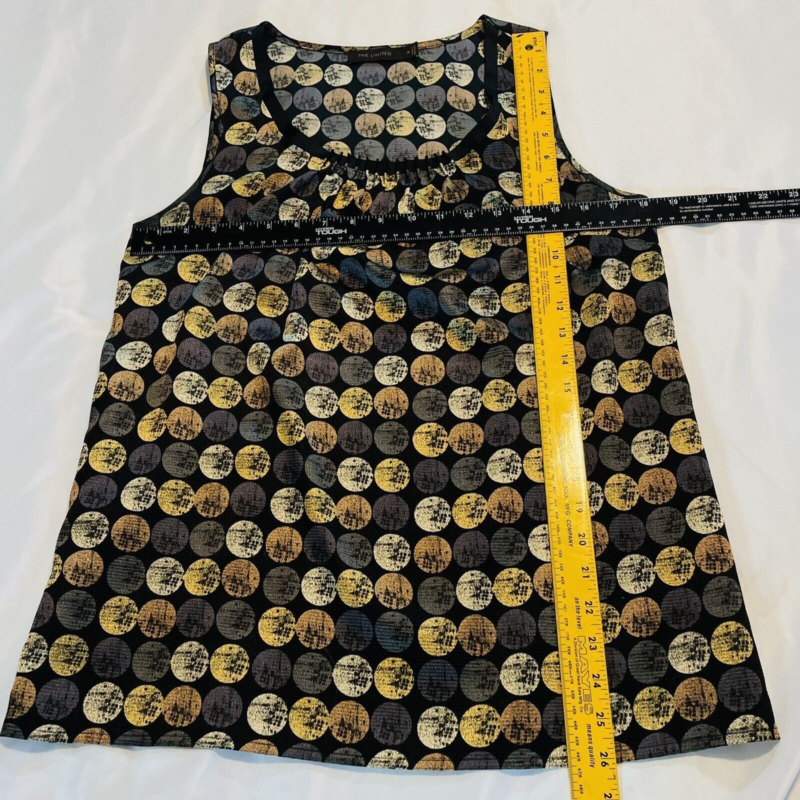 Other The Limited Top Womens Medium Cami Textured Circle Prints Sl Size M / US 6-8 / IT 42-44 - 6 Thumbnail