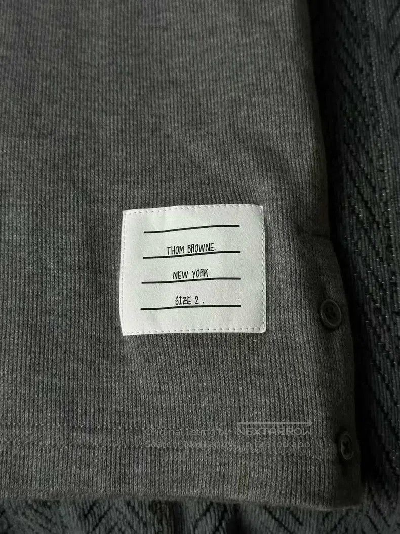 Thom Browne Thom Browne Grey Knit Shirt Jacket Size US M / EU 48-50 / 2 - 4 Thumbnail