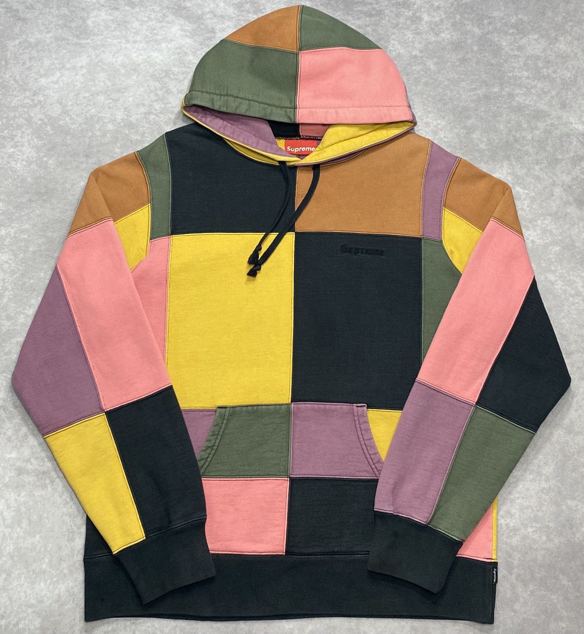 Supreme Supreme Patchwork Hoodie Black (FW17) Size US M / EU 48-50 / 2 - 1 Thumbnail