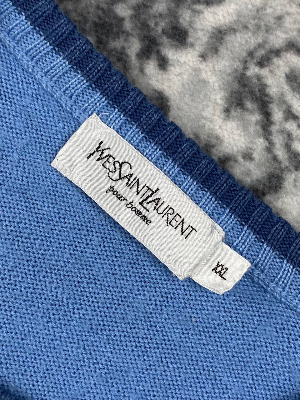 Yves Saint Laurent Vintage Yves Saint Laurent Wool Sweater Big Logo Size US XXL / EU 58 / 5 - 5 Thumbnail