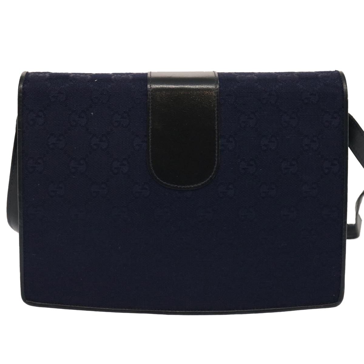 Gucci GUCCI GG Canvas Shoulder Bag Navy Black Size ONE SIZE - 3 Thumbnail
