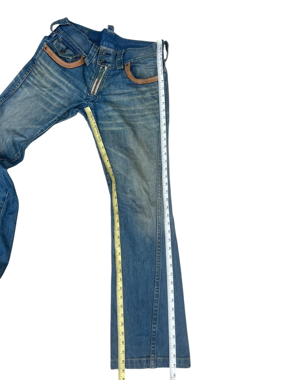 BUFFALO BOBS Vintage Buffalo Jeans Distress Dirty Mud Denim Bootcut Jeans Size US 31 - 4 Thumbnail