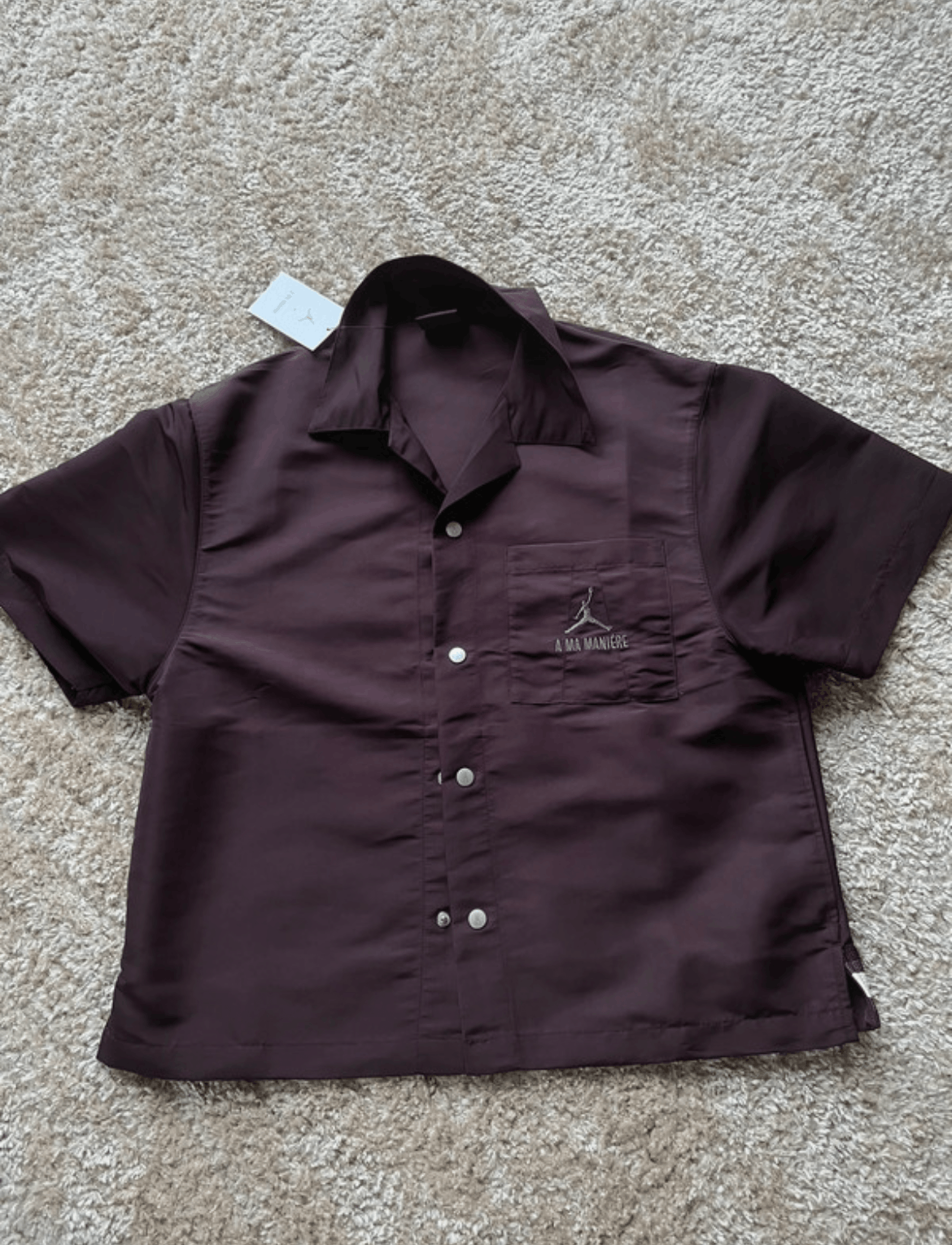 A Ma Maniere × Nike Nike x Jordan A Ma Maniere Button Up Shirt Brown Size US M / EU 48-50 / 2 - 1 Thumbnail