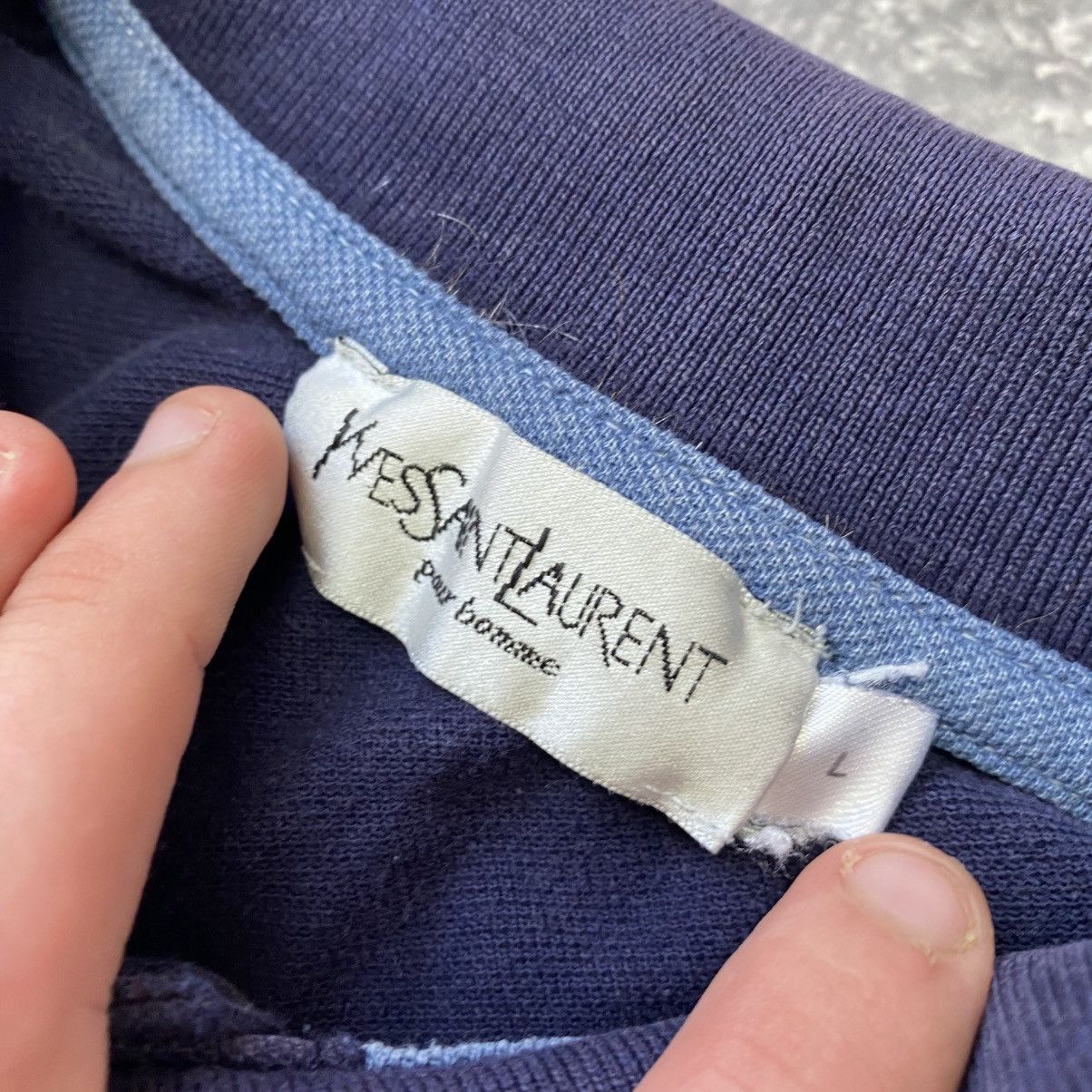 Vintage Luxury Yves Saint Lauren small logo vintage faded polo Size US L / EU 52-54 / 3 - 5 Thumbnail