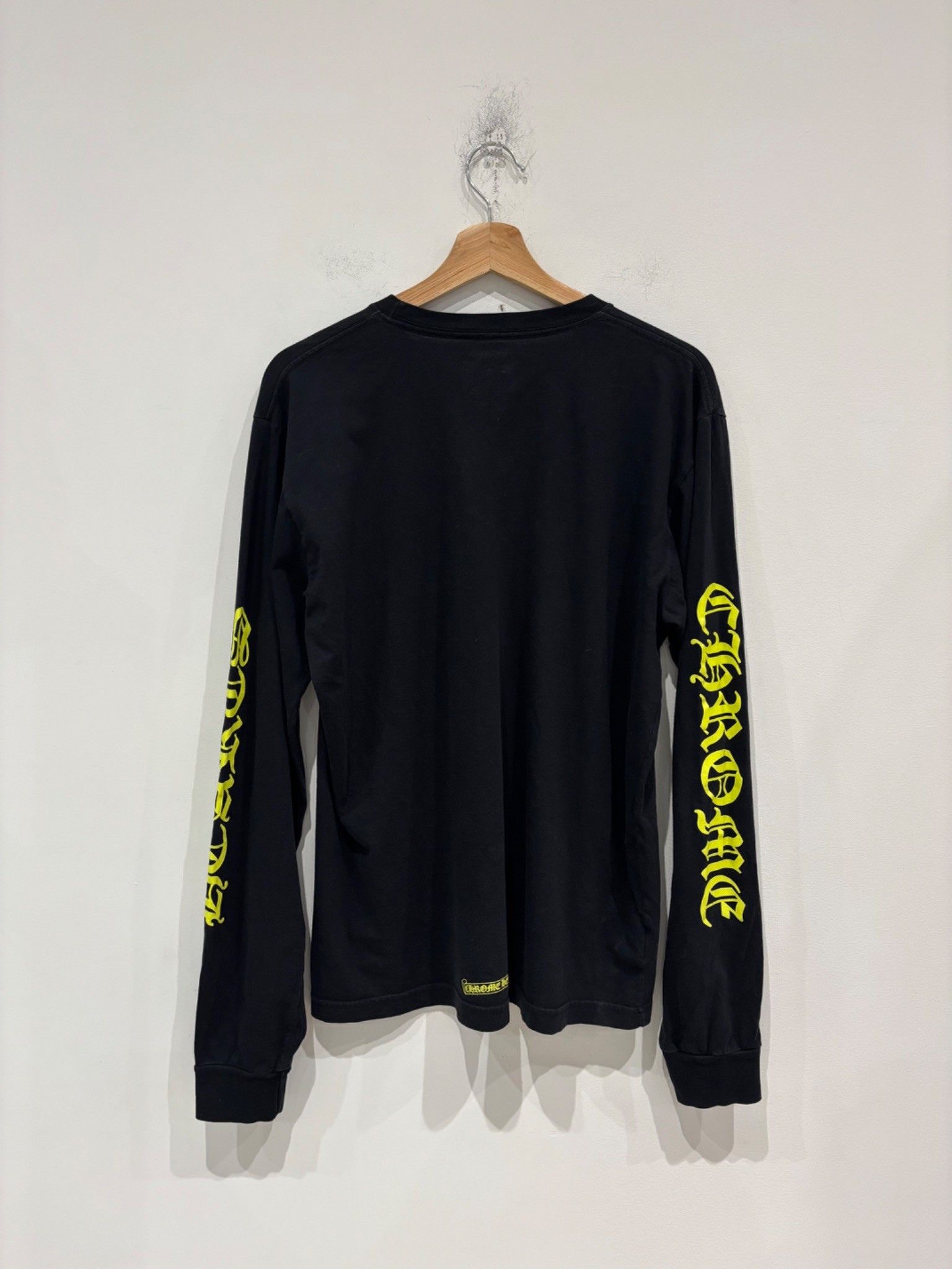 Chrome Hearts Chrome Hearts Long Sleeve Neck Logo Tee Black/Yellow Size US L / EU 52-54 / 3 - 5 Thumbnail