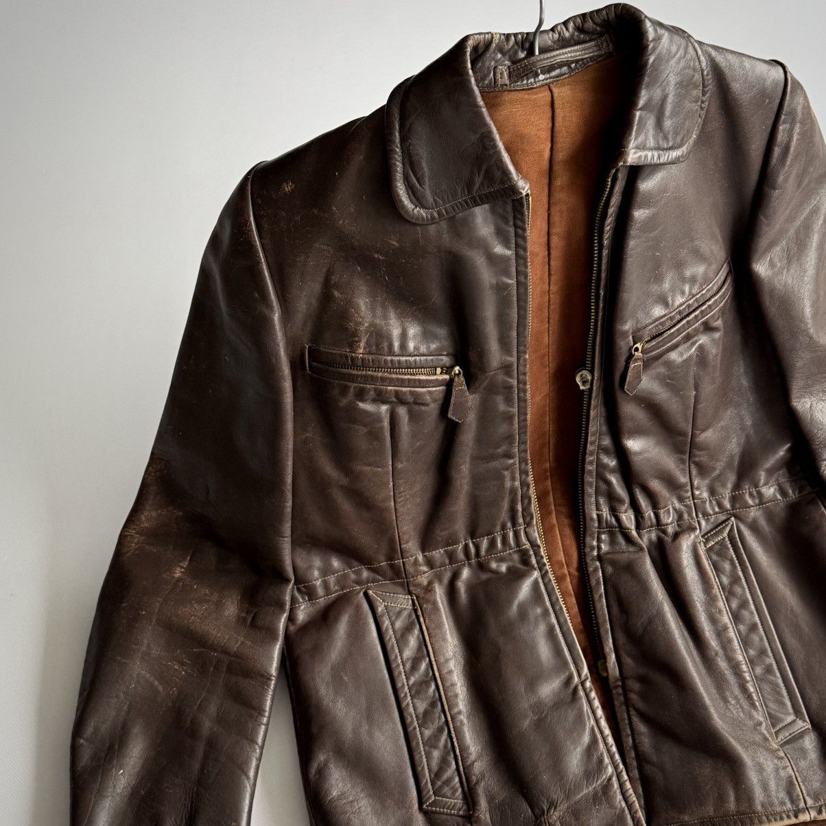 Vintage Vintage WW2 1940s German Motorcycle Leather Blouson Jacket Size US S / EU 44-46 / 1 - 3 Thumbnail
