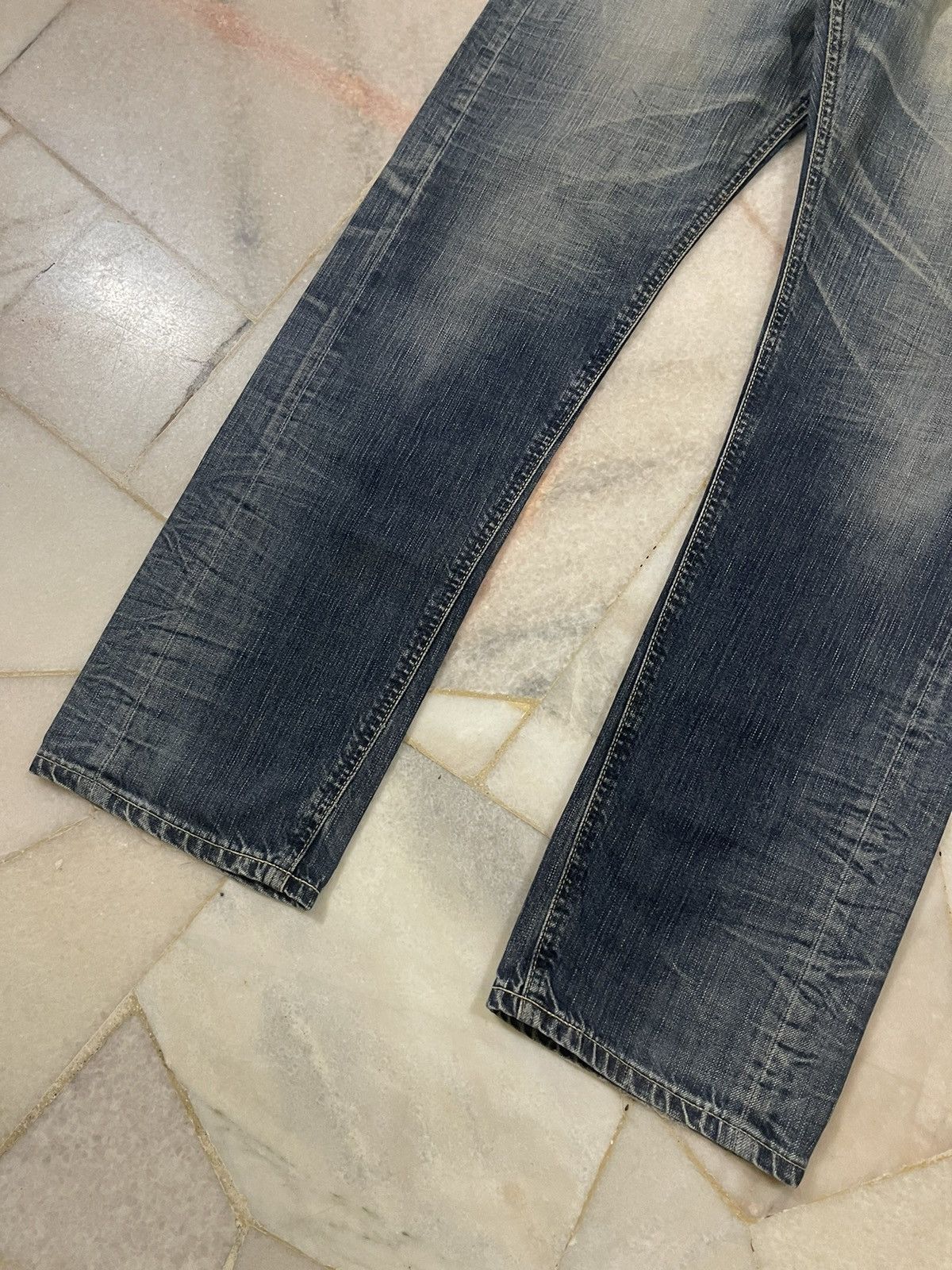 Vintage Vintage Edwin 503 Whisker Washed Jeans Denim Size US 33 - 5 Thumbnail