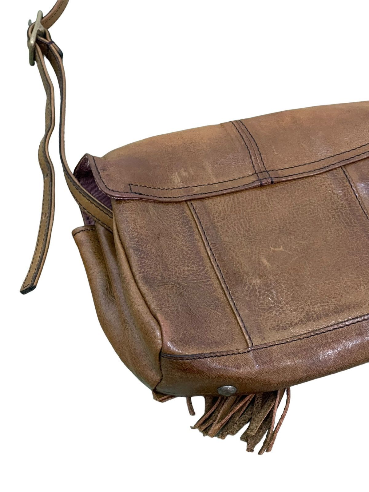 Leather Full Leather Vtg Moohip Sling Bag Cross Body 2🟩 Size ONE SIZE - 14 Thumbnail