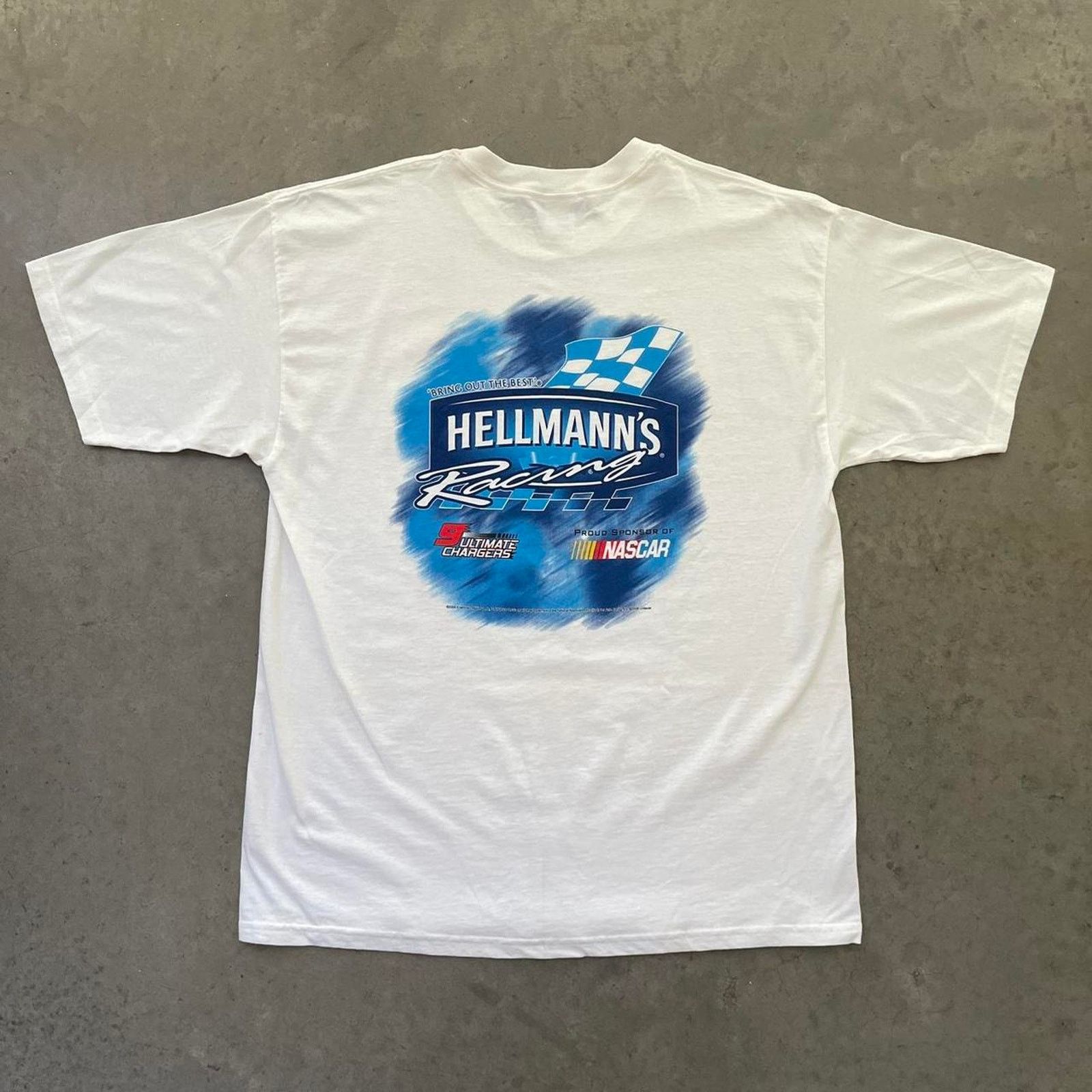 NASCAR Vintage Hellman’s Racing NASCAR White Graphic T-shirt Size US XL / EU 56 / 4 - 2 Thumbnail