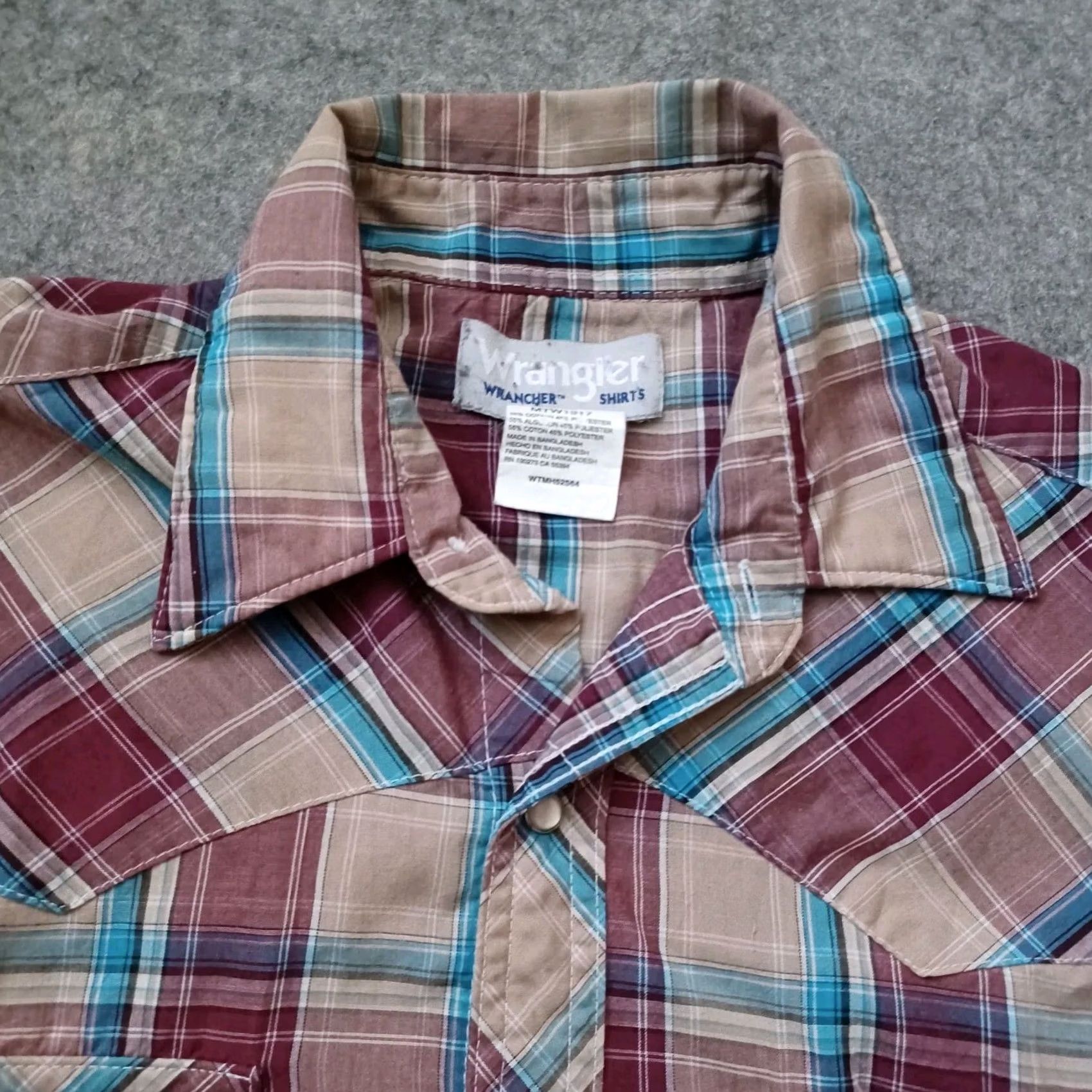 Wrangler VINTAGE Wrangler Shirt Mens M Plaid Pearl Snap Button Up Western Long Sleeve 90s Size US M / EU 48-50 / 2 - 6 Thumbnail
