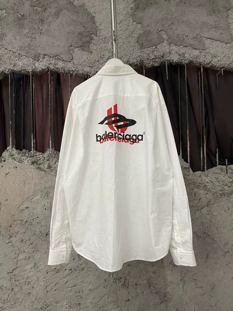 Balenciaga Balenciaga White Long Sleeve Shirt-2506 Size US M / EU 48-50 / 2 - 2 Thumbnail