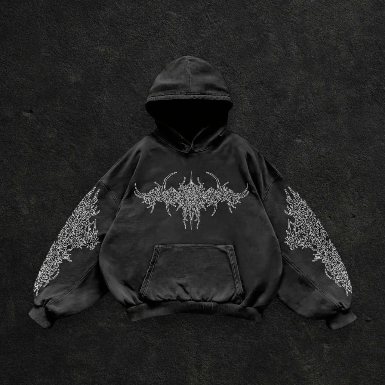 Vintage Y2k Vintage Harajuku Gothic Hoodie Size US L / EU 52-54 / 3 - 2 Thumbnail