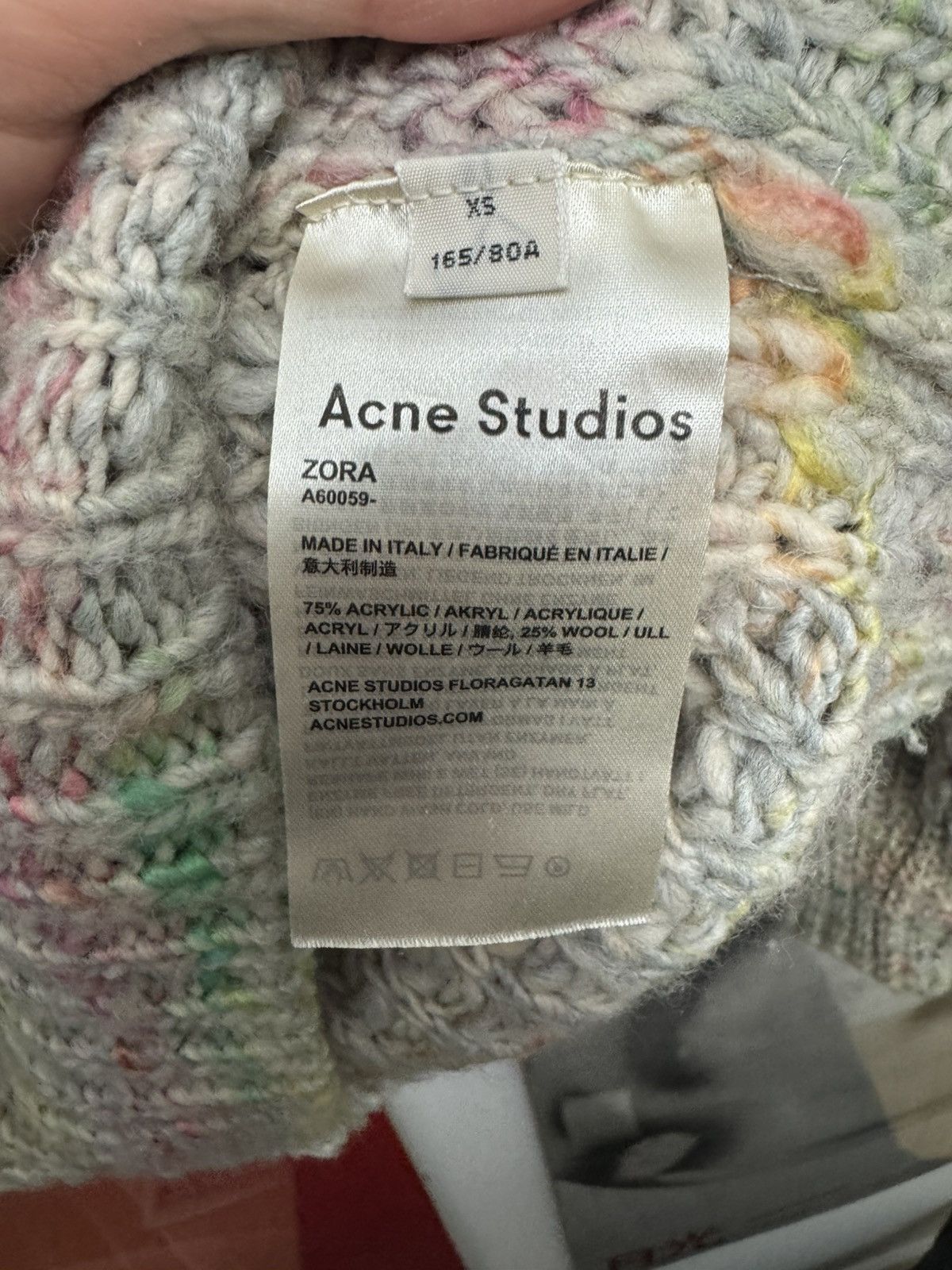 Acne Studios Acne Studios Zora Multicolour Knit Sweater Boxy Oversize Size US XS / EU 42 / 0 - 4 Thumbnail