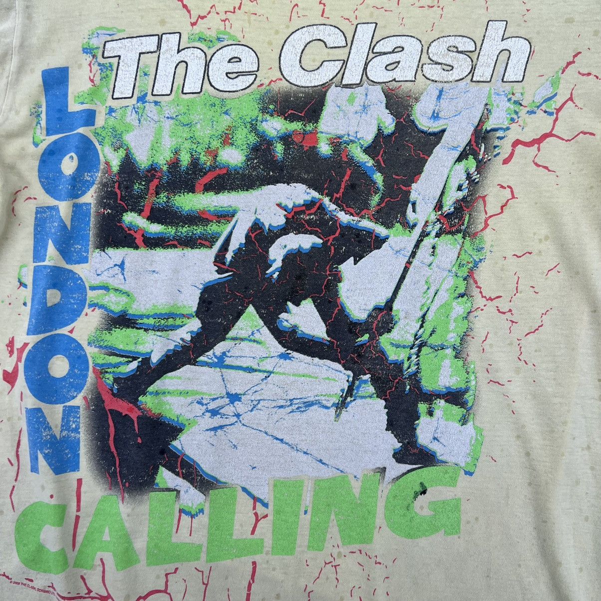 Band Tees VTG 05 THE CLASH LONDON CALLING DISTRESS PUNK Size US M / EU 48-50 / 2 - 2 Thumbnail