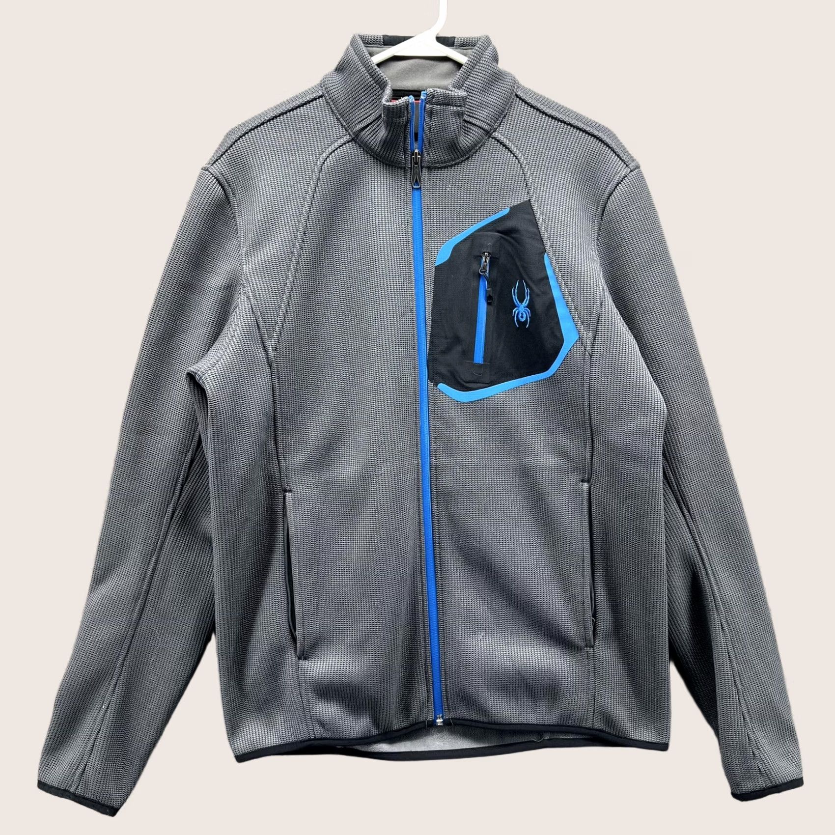 Spyder Spyder Jacket Mens Medium Gray Blue Full Zip Fleece Softshell Style 415029 Size US M / EU 48-50 / 2 - 1 Thumbnail
