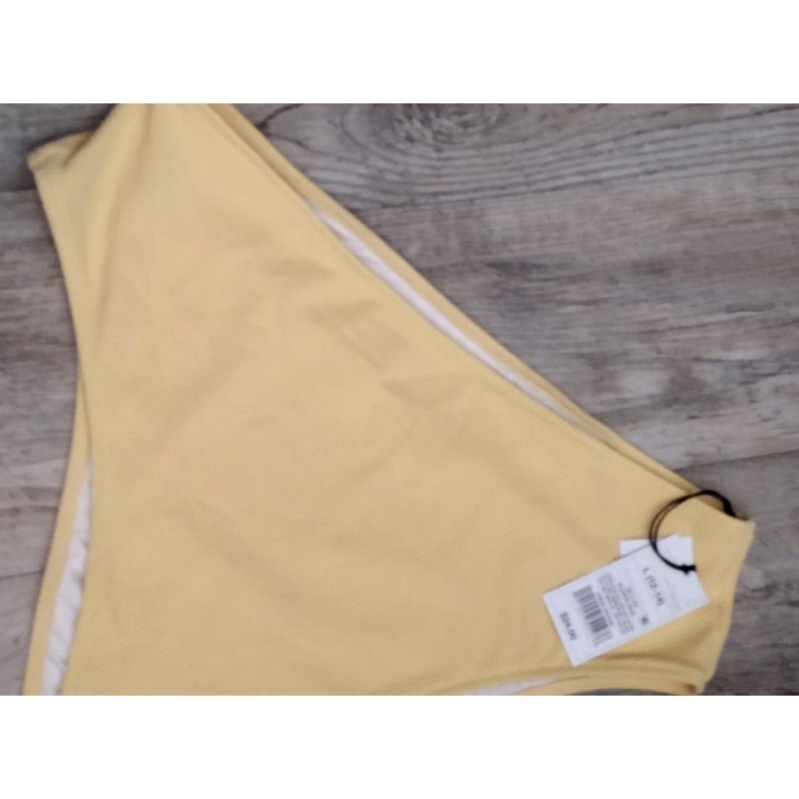 Vintage Shade & Shore Bikini Bottoms Women Yellow Ribbed L Bikini Bottoms Swimsuit Beach 90s Womens Size 36" / US 14 / IT 50 - 3 Thumbnail