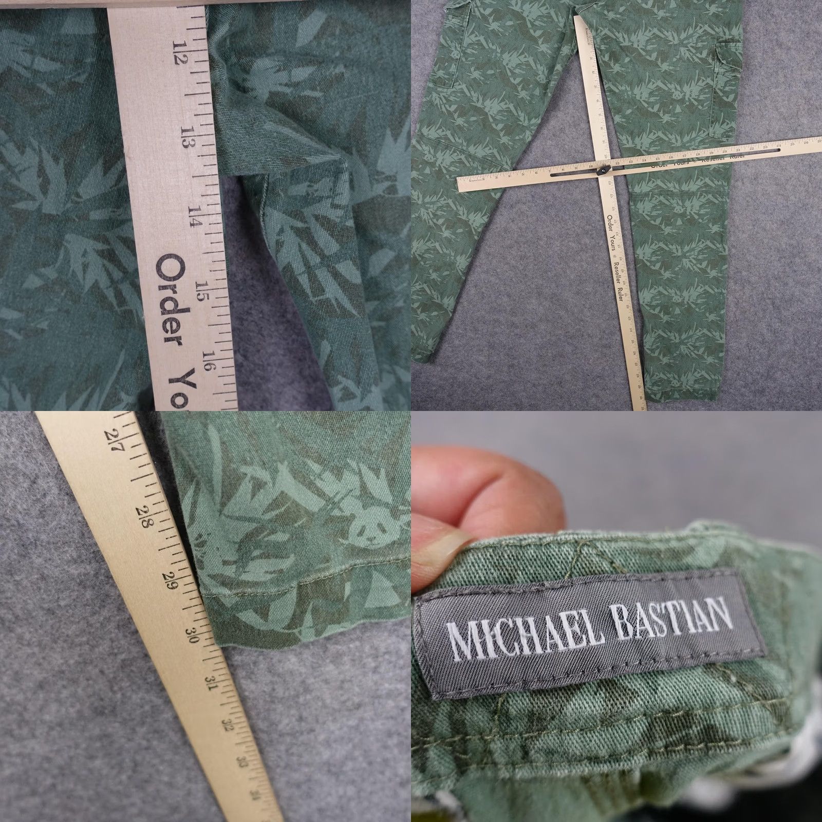 Vintage Michael Bastian Cargo Pants Mens 32x30 Green Camo Stretch Tapered Pockets Size US 32 / EU 48 - 10 Thumbnail