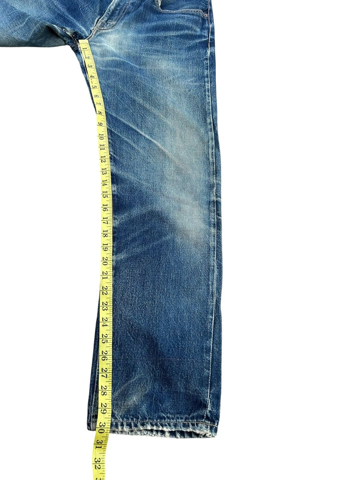 Kapital Vintage Japanese Brand Beams Selvedge Distressed Denim Jeans Size US 30 / EU 46 - 16 Thumbnail