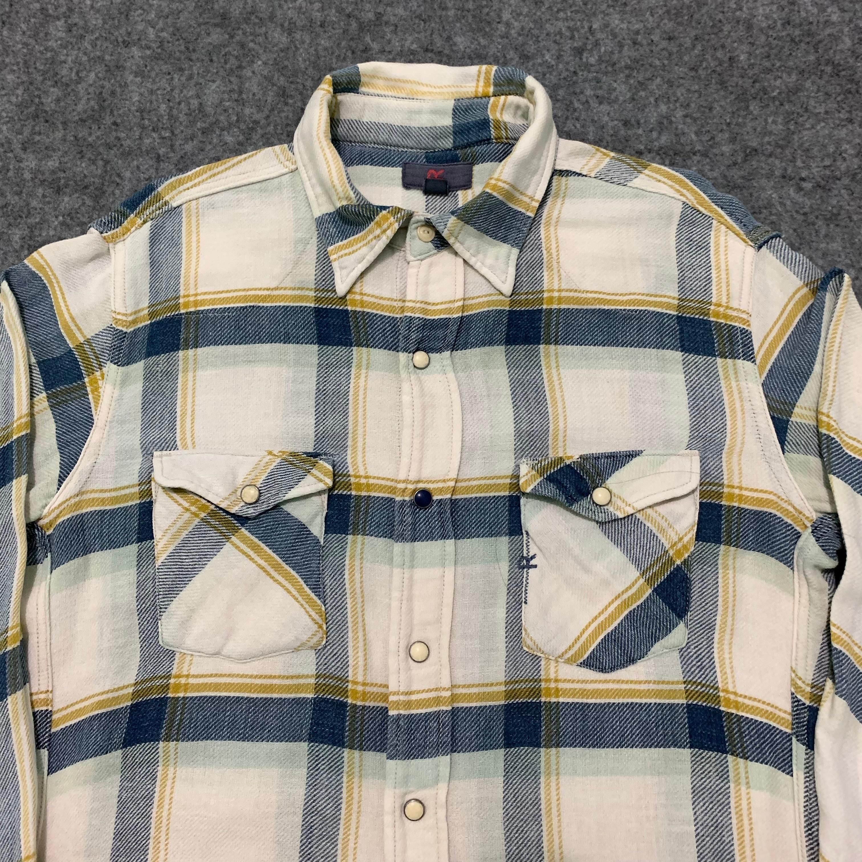 45rpm × Japanese Brand × Vintage Vtg R by 45rpm Plaid Flannel Shirt Snap Button Size US L / EU 52-54 / 3 - 4 Thumbnail