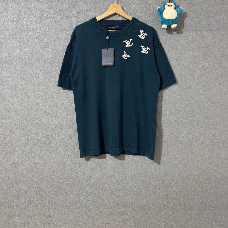Louis Vuitton LOUIS VUITTON Pied Piper Blue Short Sleeve 2501-Nextarrow Size US S / EU 44-46 / 1 - 1 Thumbnail