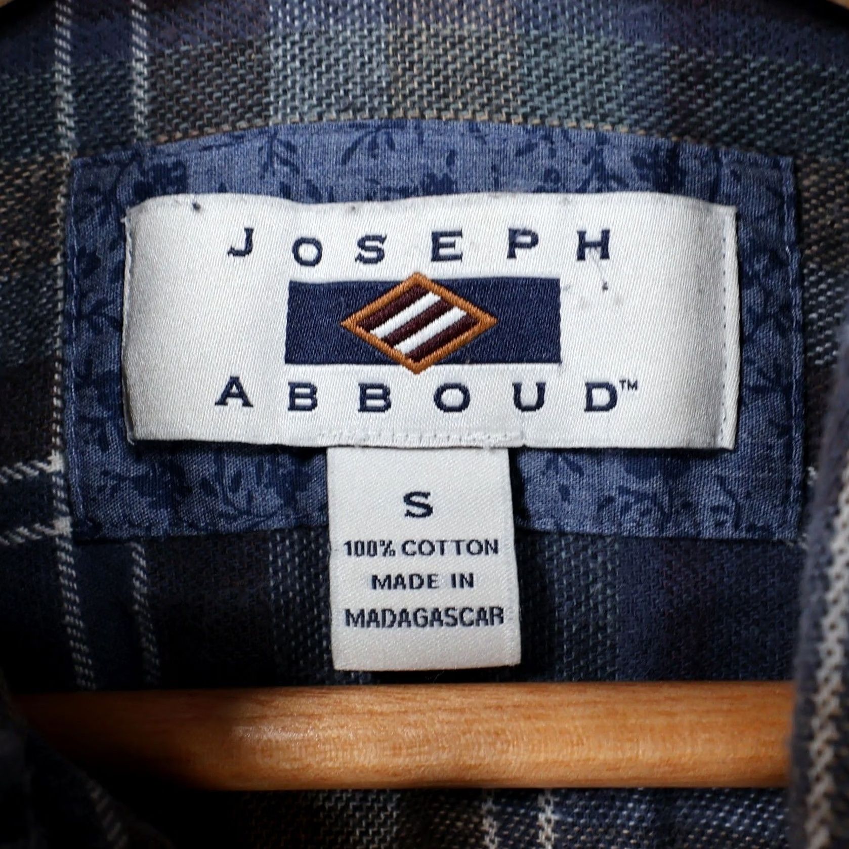 Joseph Abboud Joseph Abboud Button Up Shirt Mens Small Blue Plaid Long Sleeve Cotton Size US S / EU 44-46 / 1 - 7 Thumbnail