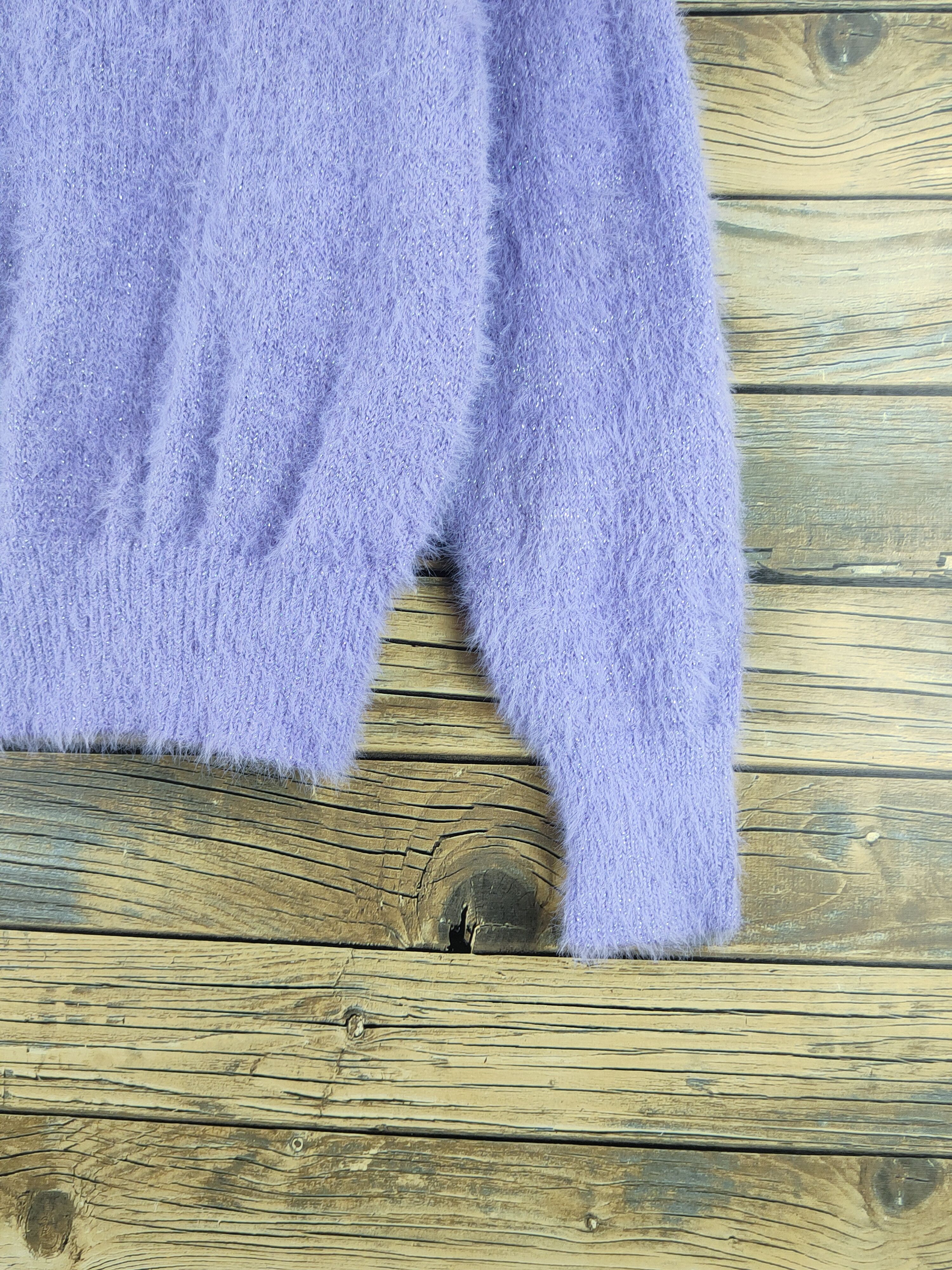 Japanese Brand DL Yecca Vecca Light Purple Fur Mohair Knitwear #46-443 Size M / US 6-8 / IT 42-44 - 6 Thumbnail