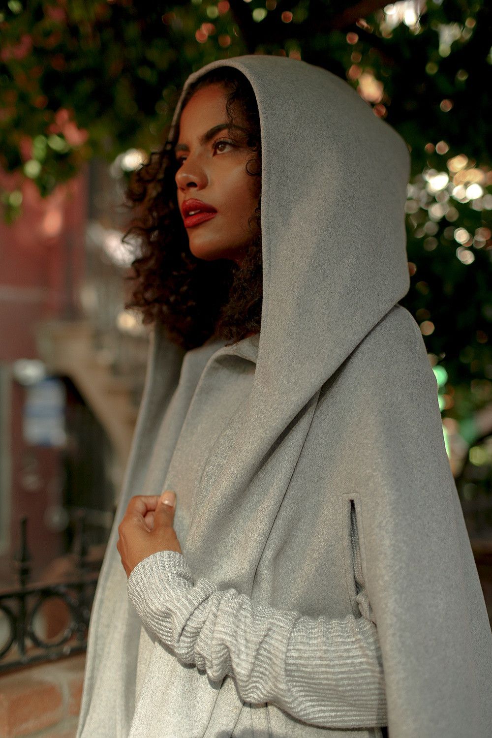 Other GREY CAPE COAT HOODED Size M / US 6-8 / IT 42-44 - 6 Thumbnail