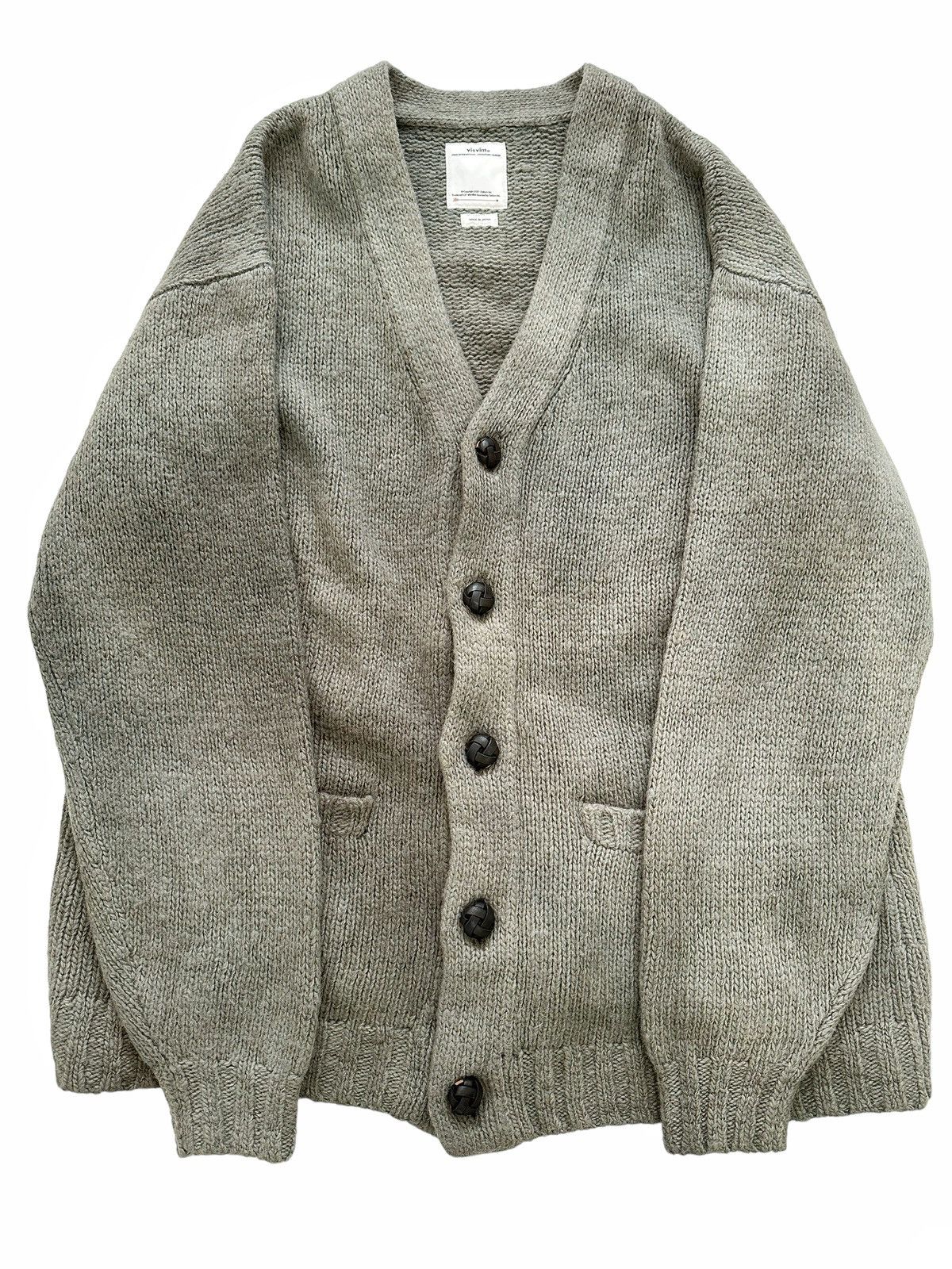 image of Visvim 19Aw Selmer Long Cardigan Uneven Dye (Charcoal) in Charcoal Grey, Men's (Size 2XL)