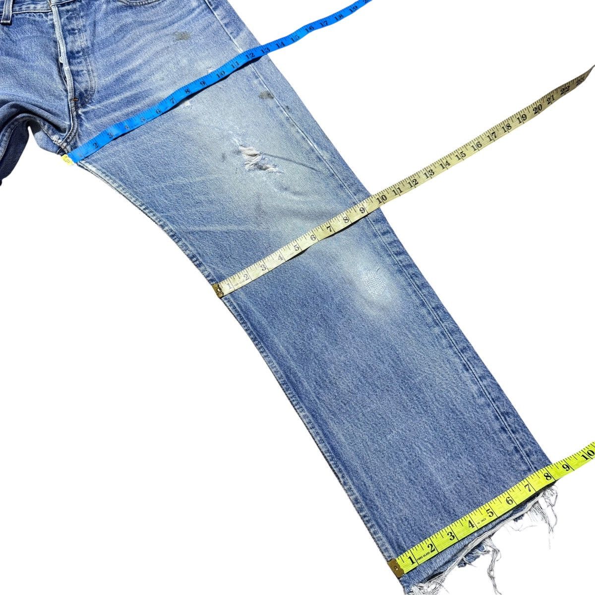 Levi's Vintage 90s Levis 501xx Distressed Cropped Jeans Size US 34 / EU 50 - 20 Thumbnail