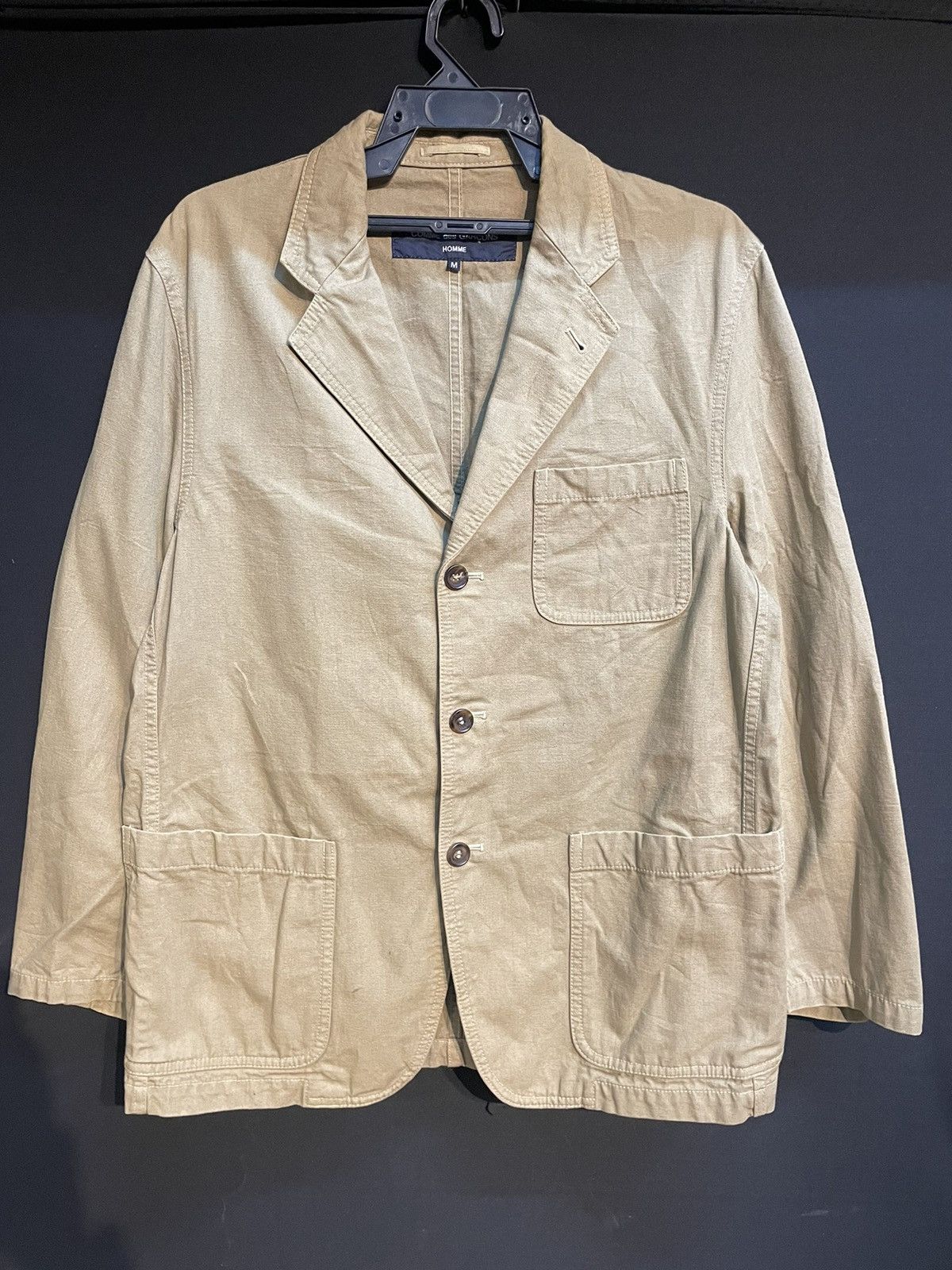 comme des garçons homme Men's blazer Comme des Garçons Homme black five-button blazer with 3