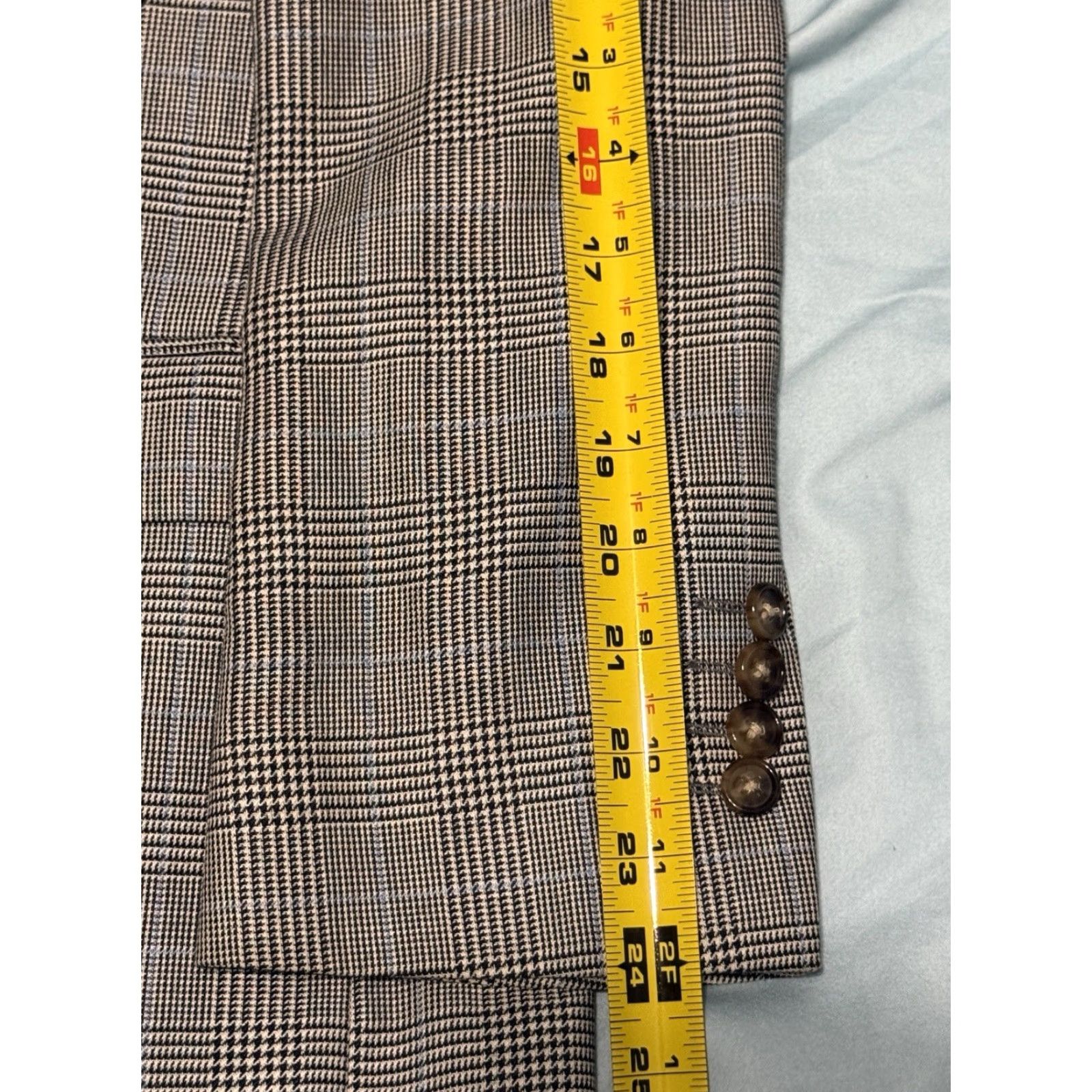 Ralph Lauren Ralph Lauren Men's Plaid HOUNDSTOOTH BLAZER Sz 40S Wool/Silk Blend Jacket Size 40R - 3 Thumbnail
