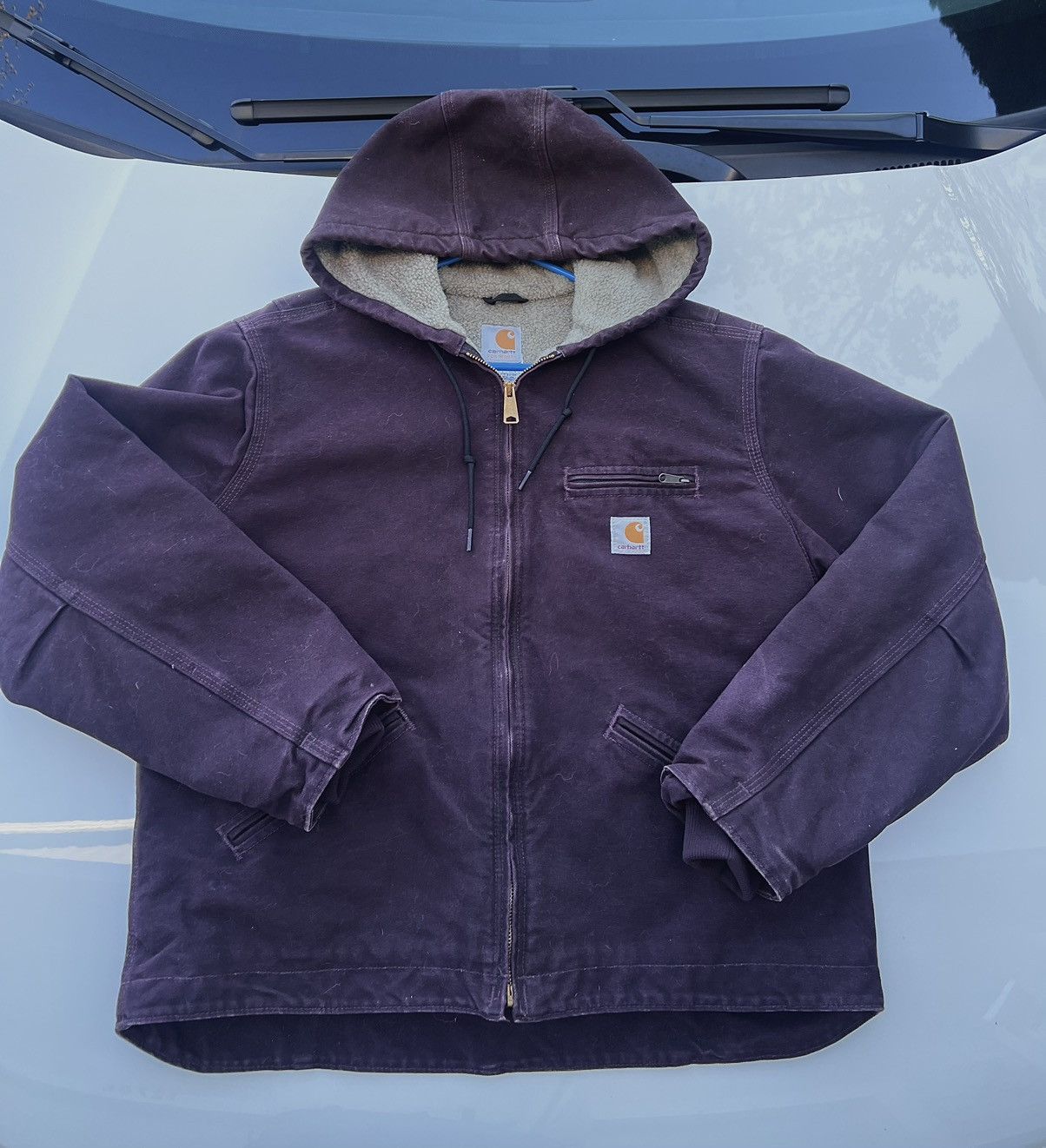 image of Carhartt Vintage Sierra Sherpa Lined Jacket in Purple, Men's (Size Medium)