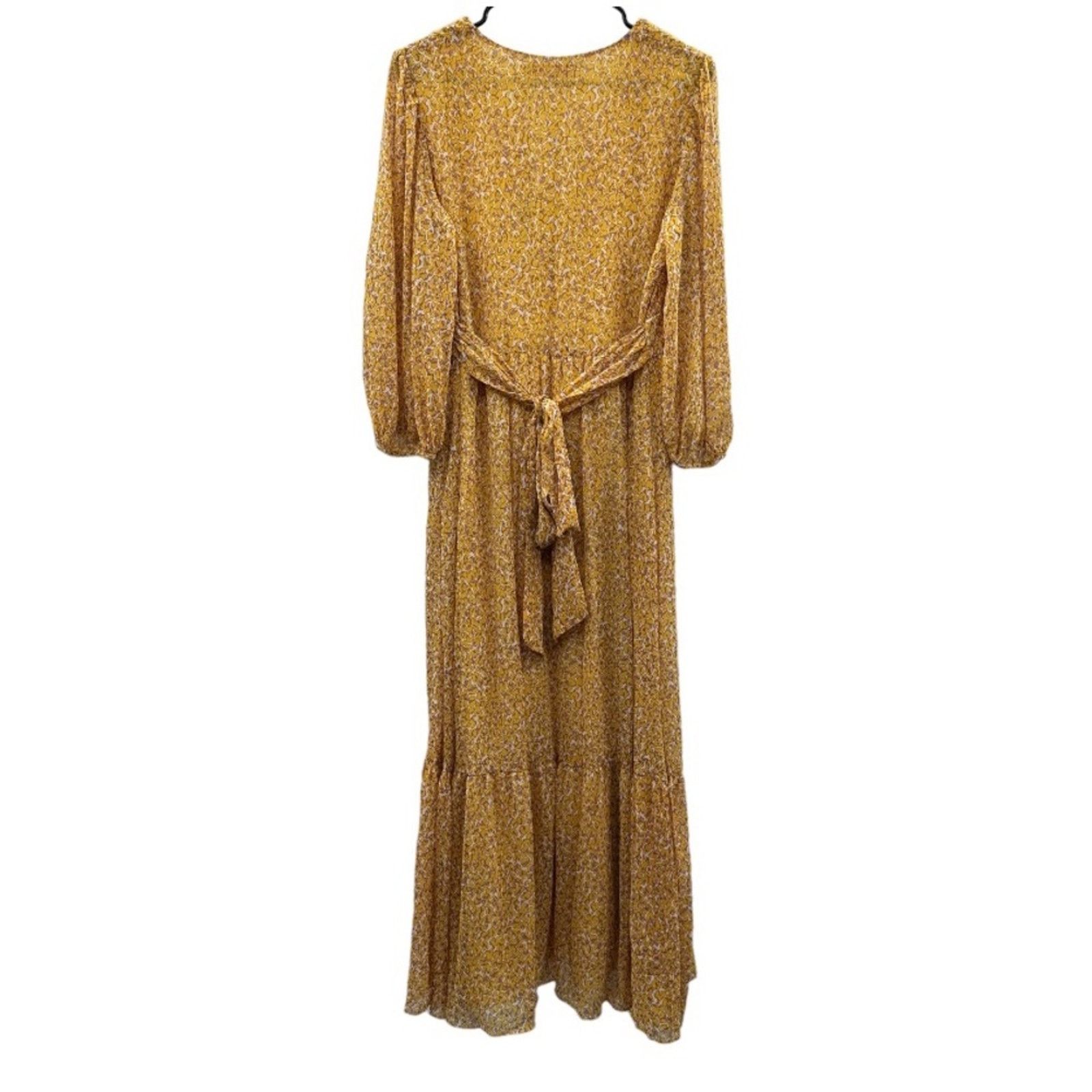 Other Traffic People Perk Things Up Yellow Printed Maxi Dress Size L / US 10 / IT 46 - 5 Thumbnail