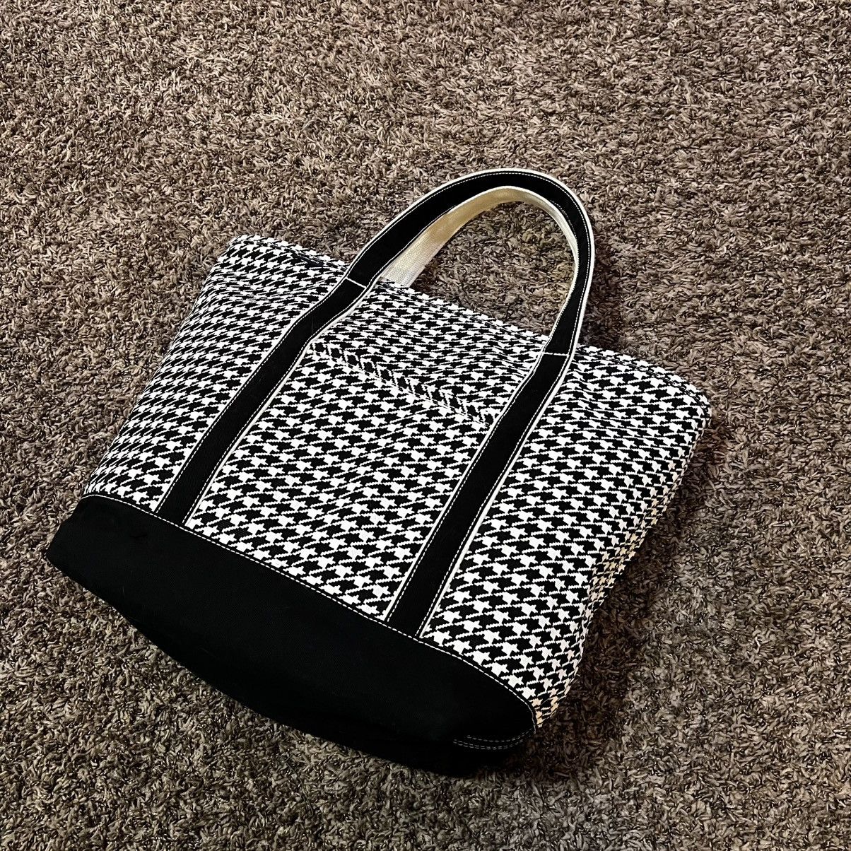 Lands' End Vintage Lands End Boat Tote Canvas Bag Large Houndstooth Size ONE SIZE - 2 Thumbnail