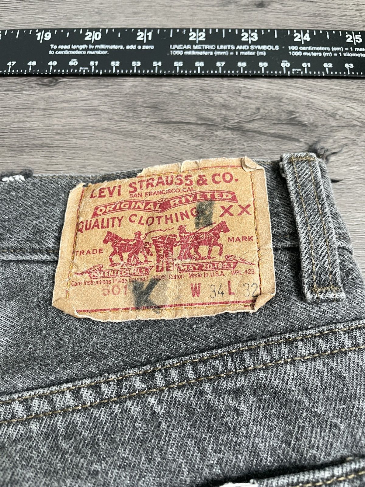 Levi's × Levi's Vintage Clothing × Vintage Vintage USA Levi’s 501 “Straight Leg” Denim Pants (Sz.34) Size US 34 / EU 50 - 3 Thumbnail