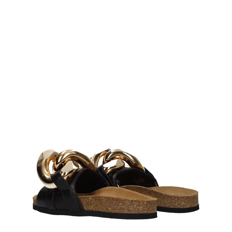 JW Anderson ob1o1e1124 Leather Slippers in Black Size US 5 / IT 35 - 4 Thumbnail