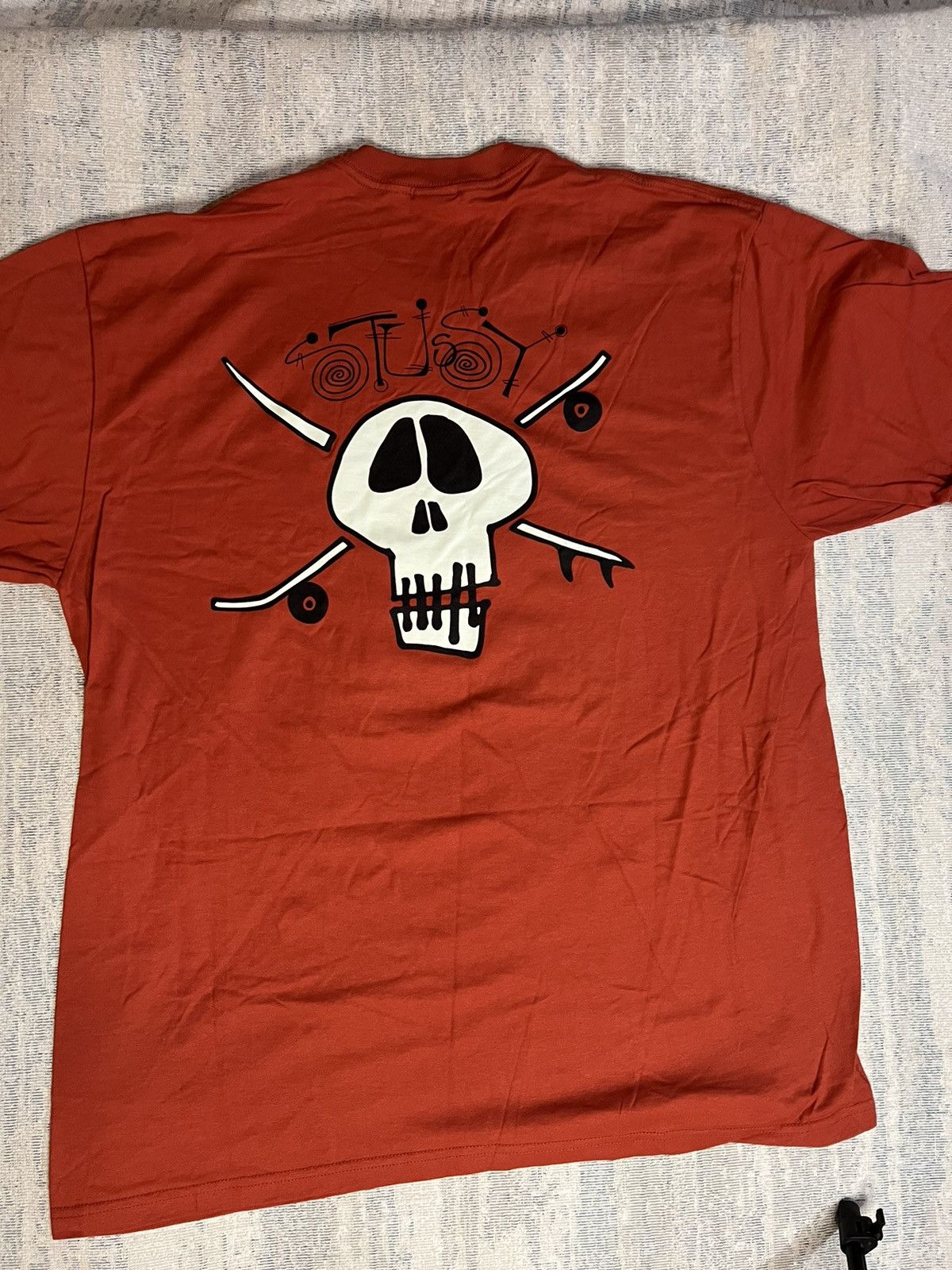 Vintage STUSSY SURF SKATE SKULL TEE IN BLACK SIZE XLARGE