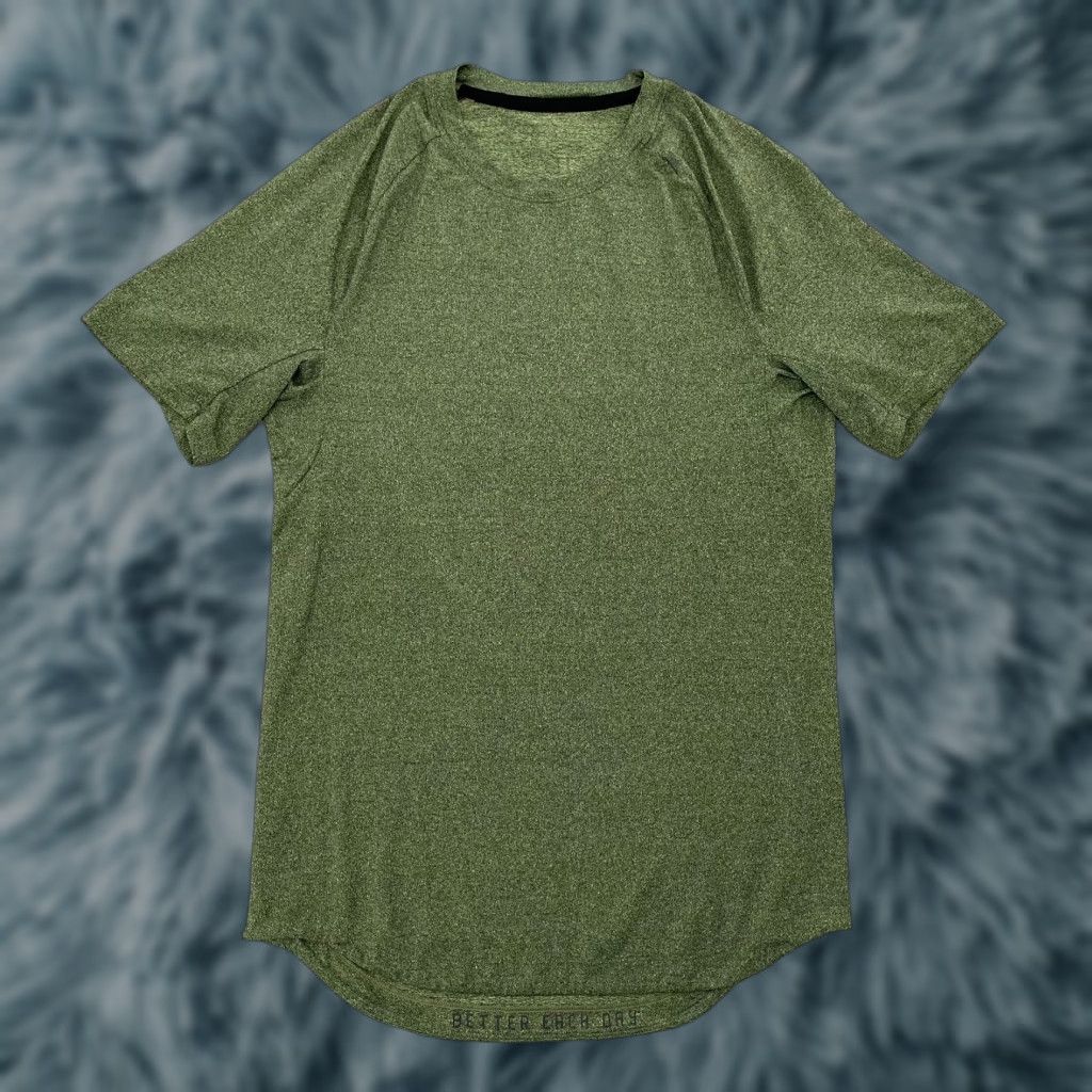 Vintage Lululemon Drysense Crew Neck T-Shirt Adult XS Green Activewear Gym Mens