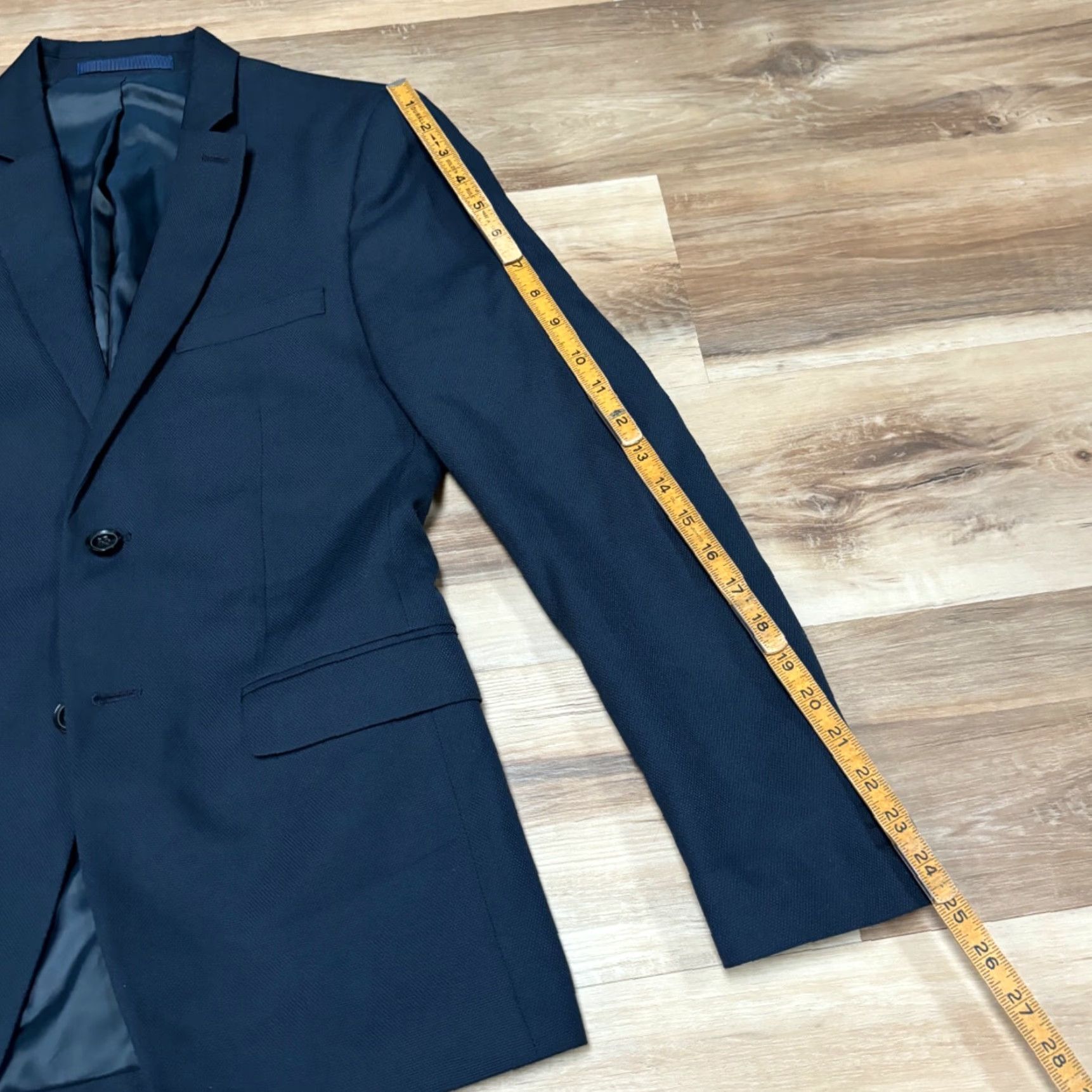 Topman Topman Blazer 36R Mens Navy Blue Sport Jacket 2 Button Size 36R - 4 Thumbnail