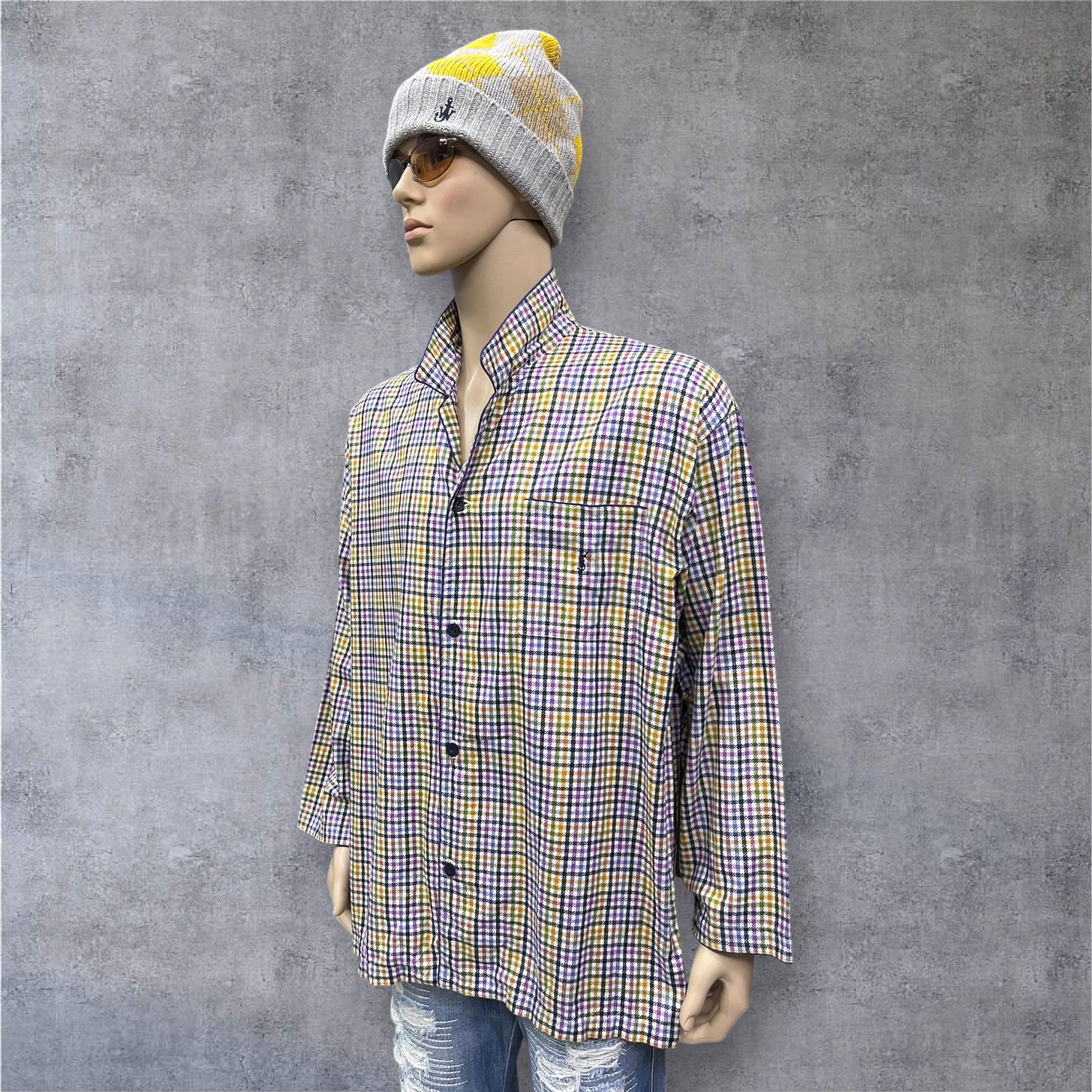 Yves Saint Laurent 🔥Authentic YSL Multicolor Classic Check Unisex Pajamas Set Size US M / EU 48-50 / 2 - 1 Thumbnail