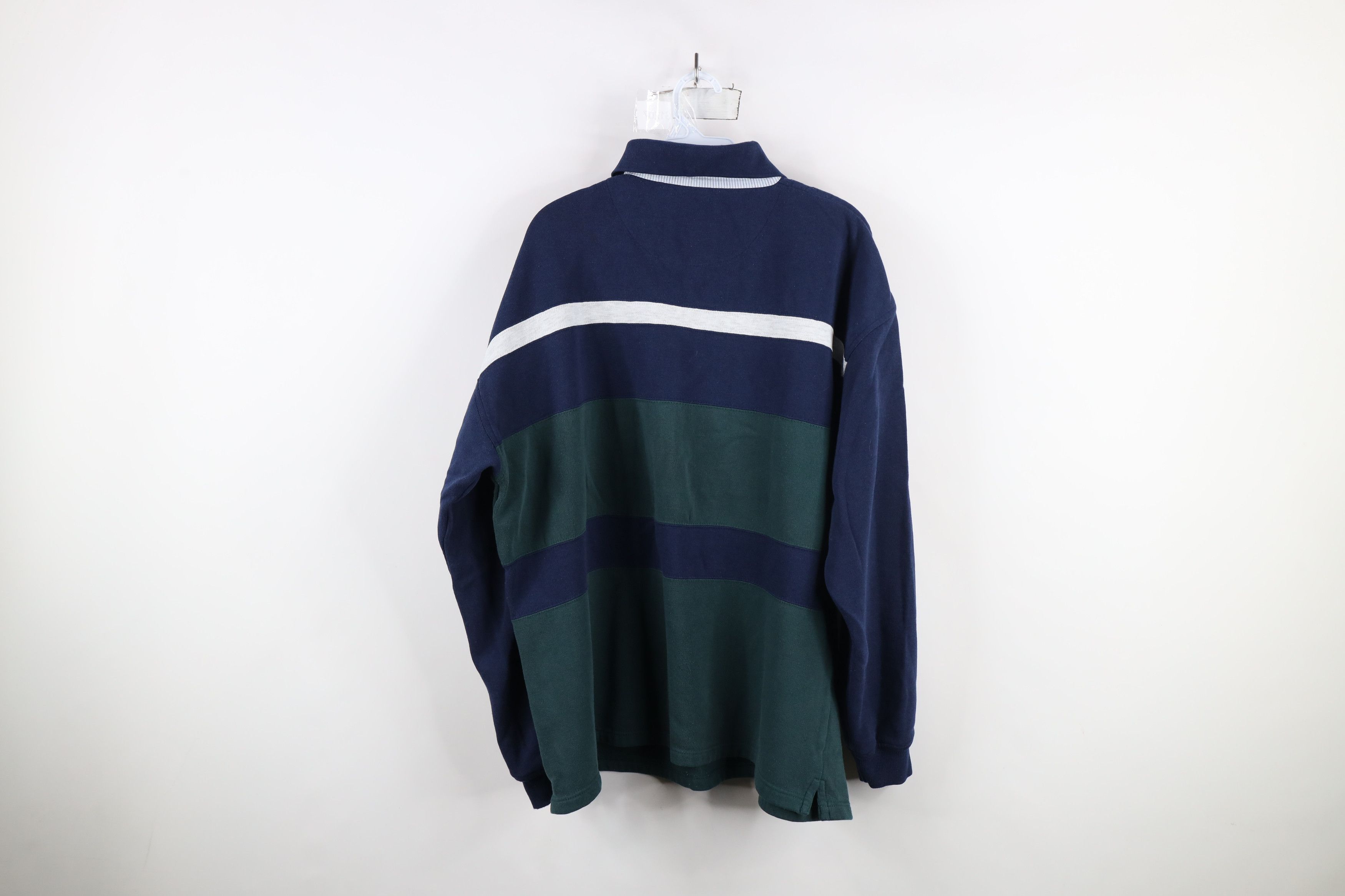 Vintage Vintage 90s Streetwear Distressed Collared Sweatshirt Size US L / EU 52-54 / 3 - 9 Thumbnail